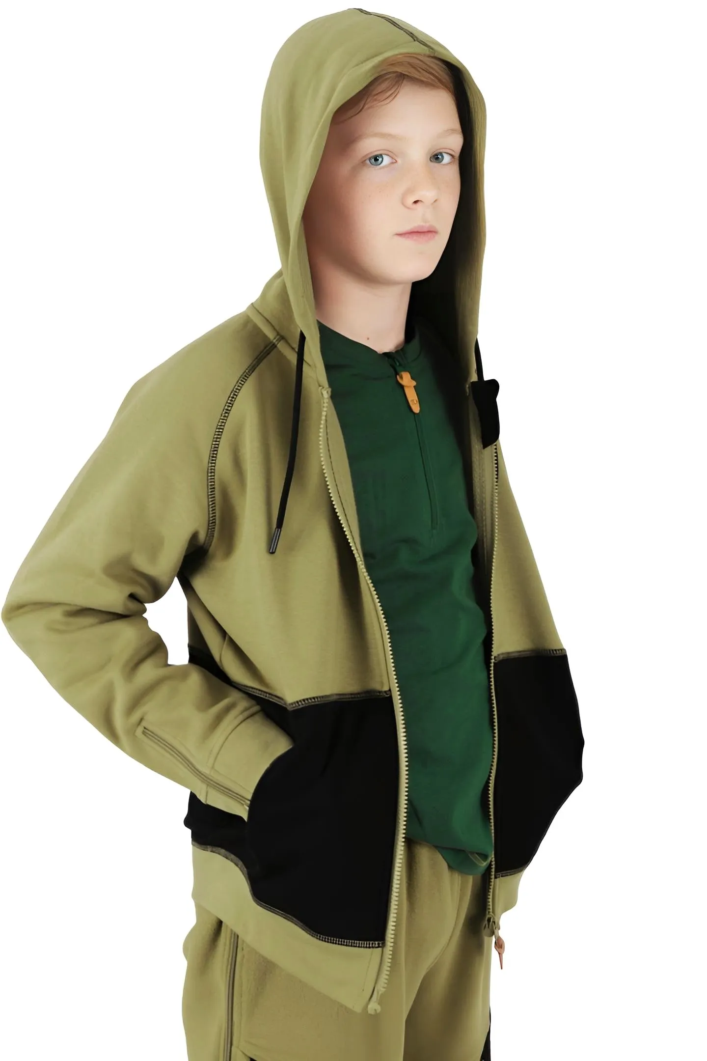 Adaptive Kids Hoodie with Magnetic Zipper & Easy-Undress Sleeves