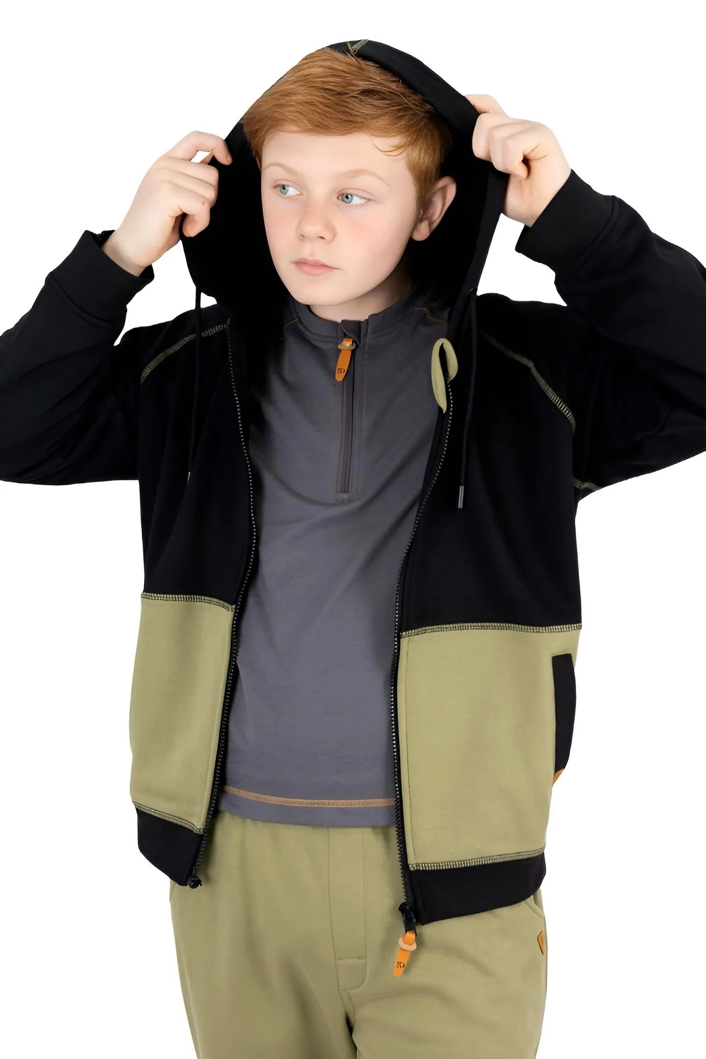 Adaptive Kids Hoodie with Magnetic Zipper & Easy-Undress Sleeves