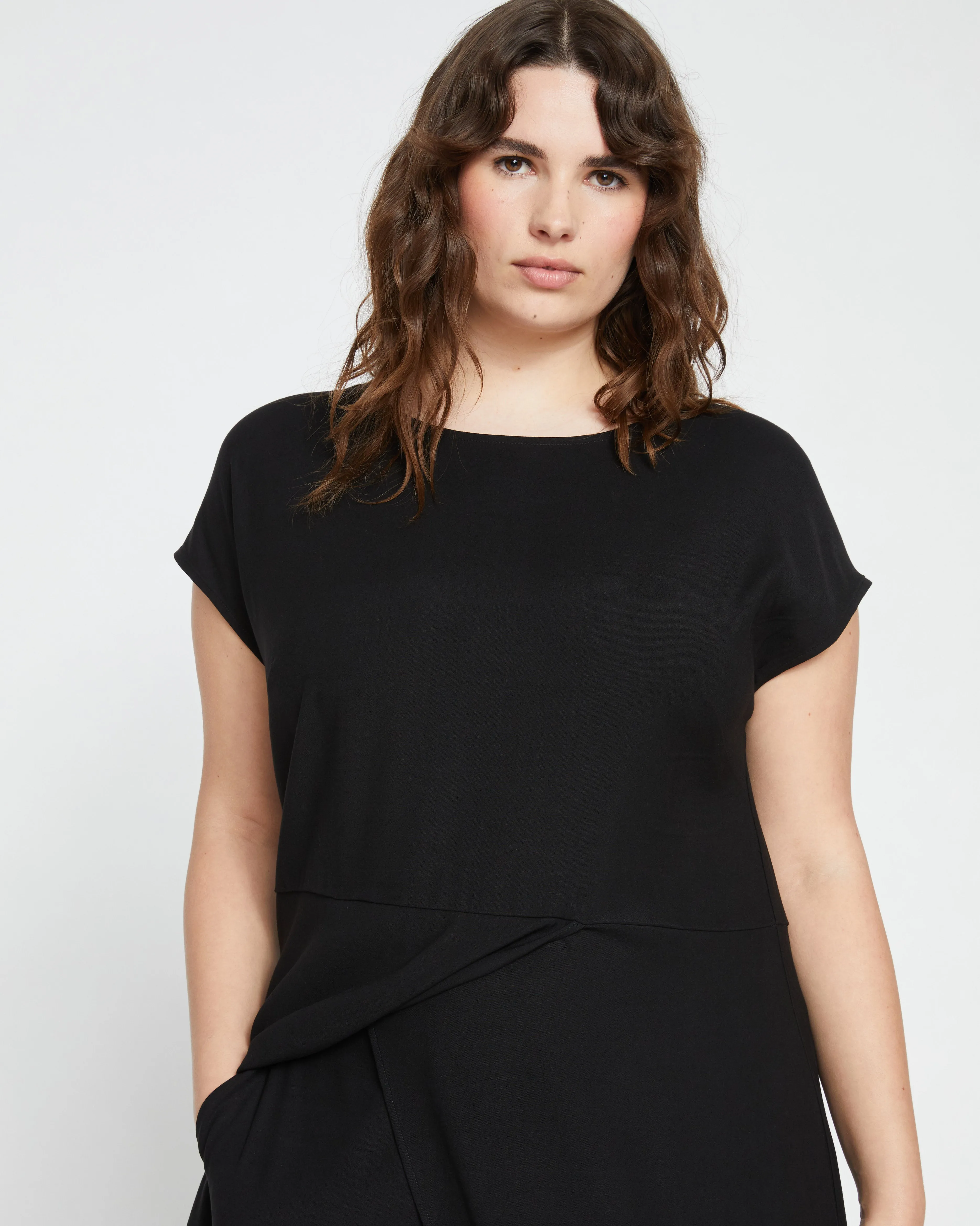 Adda Double Luxe Tunic - Black