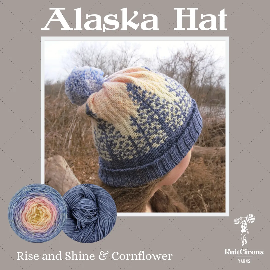 Alaska Hat Yarn Pack, pattern not included, dyed to order