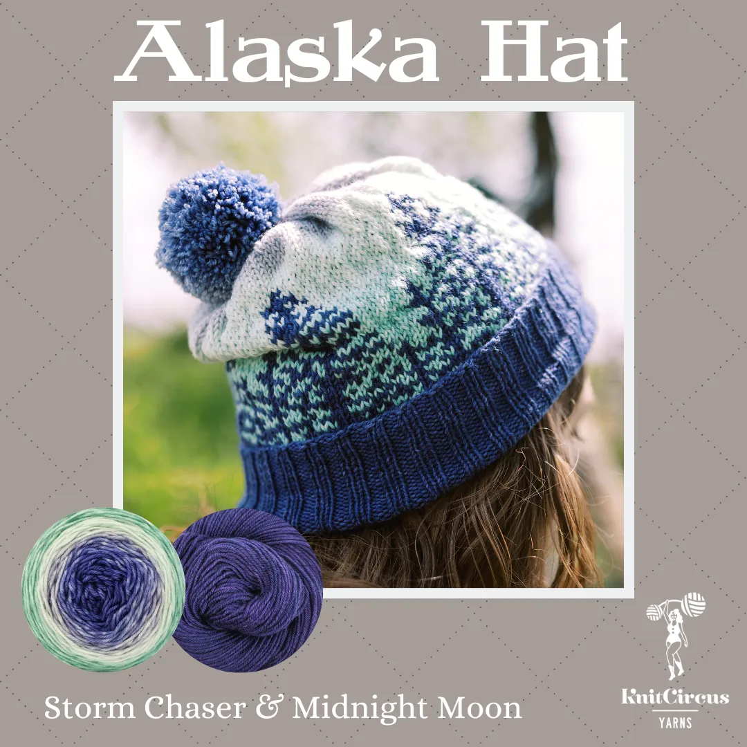 Alaska Hat Yarn Pack, pattern not included, dyed to order