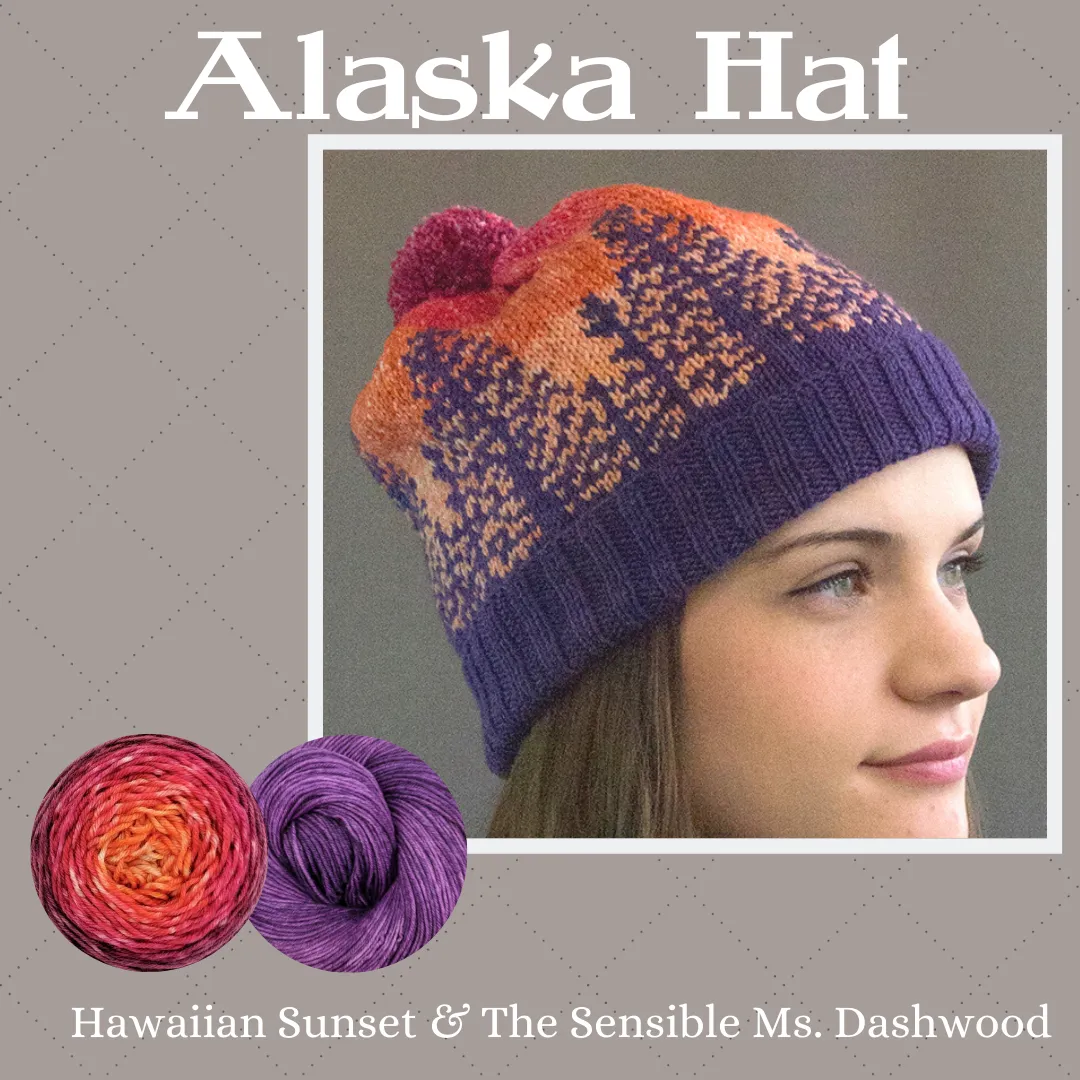 Alaska Hat Yarn Pack, pattern not included, dyed to order