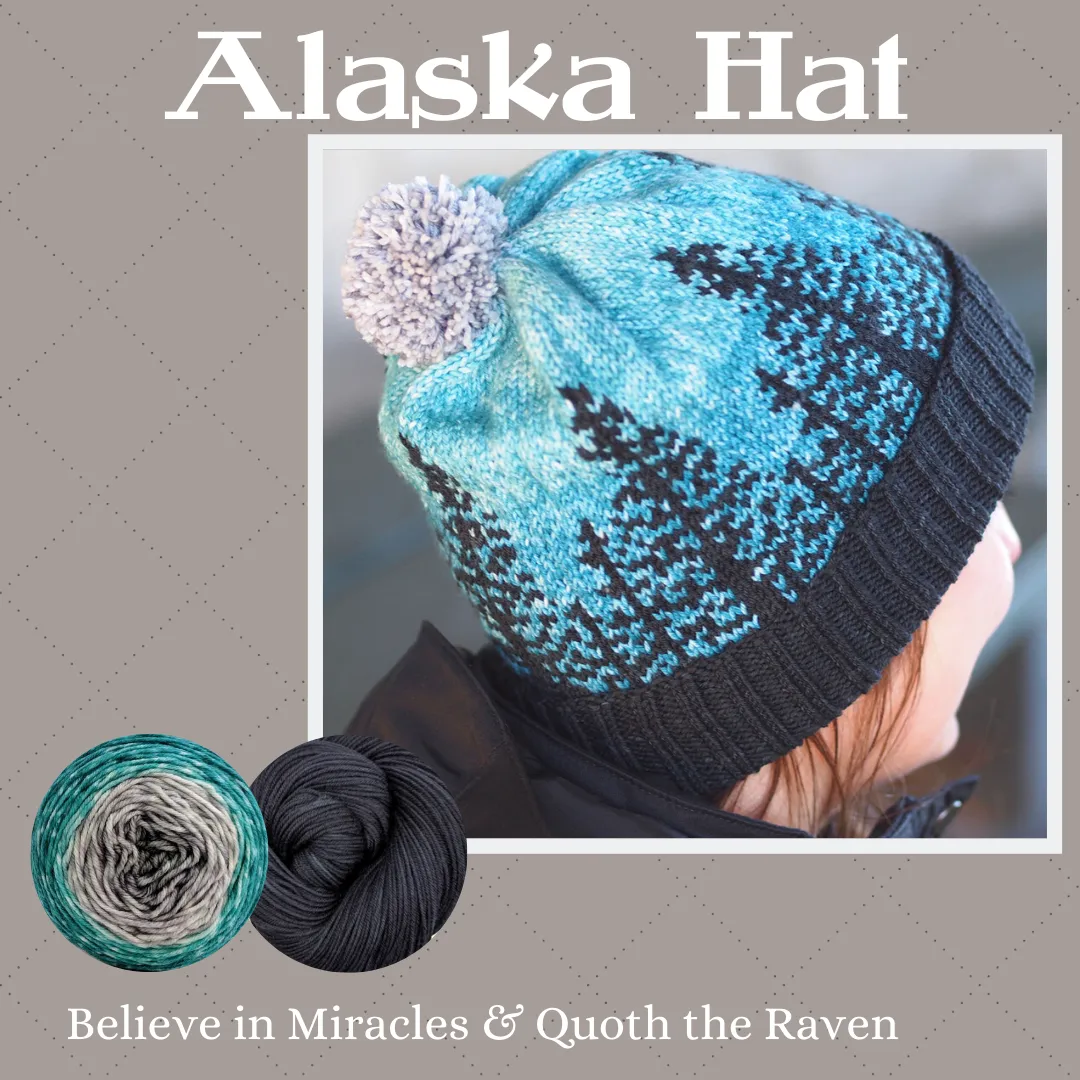 Alaska Hat Yarn Pack, pattern not included, dyed to order