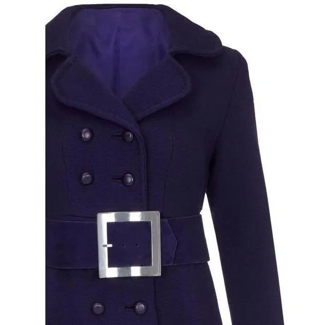 ARCHIVE - 1960s Haute Couture Purple Wool Coat