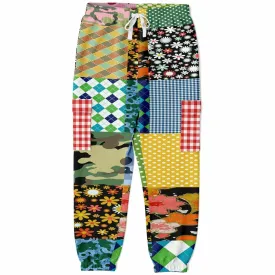 Army Brat Patchwork Print Unisex Cargo Sweats