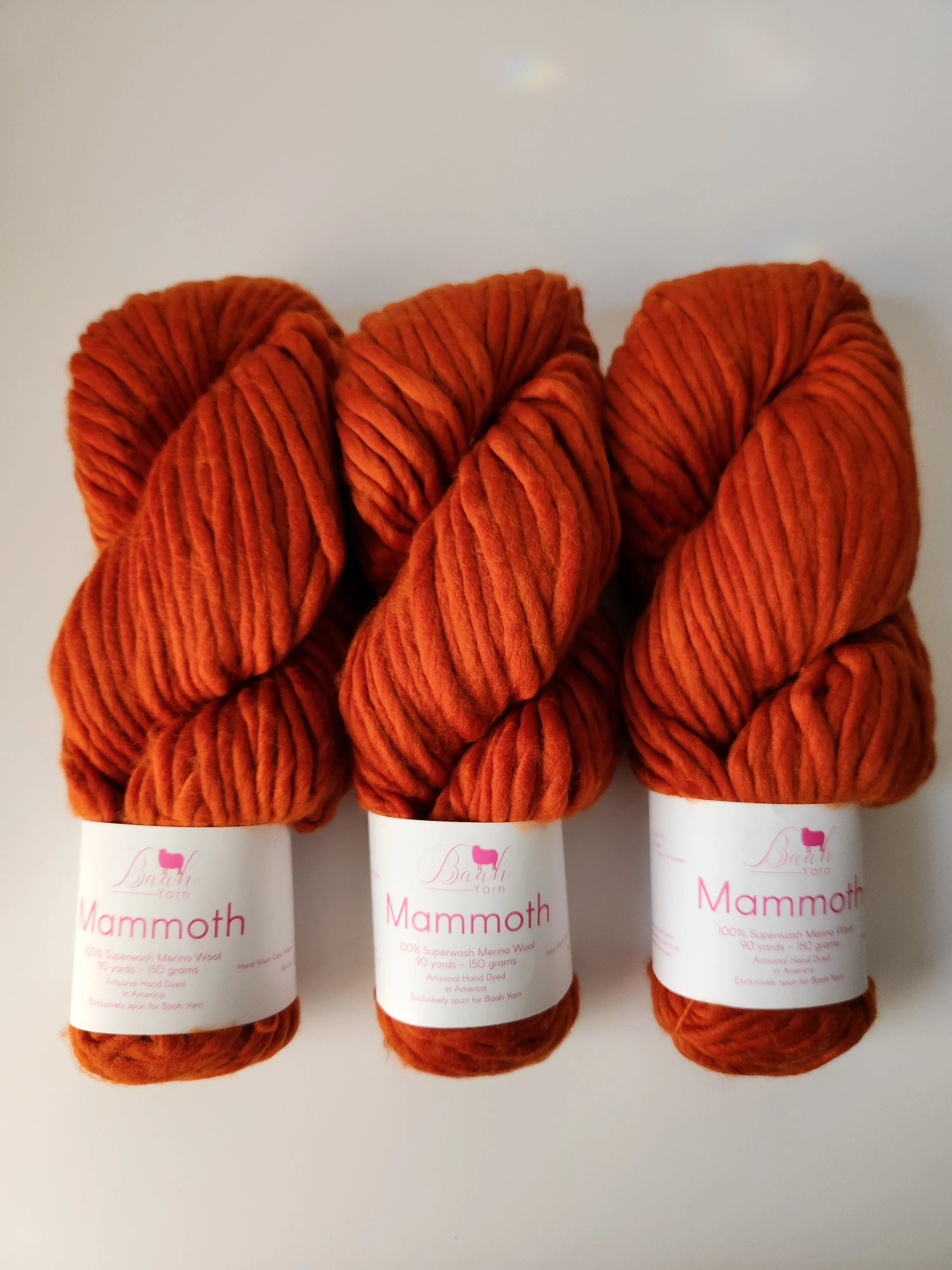 Baah Yarn | Mammoth | Orange Amber