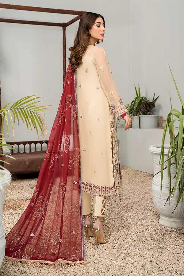 Beautiful Fancy Salwar Kameez in Cream Color #PF477