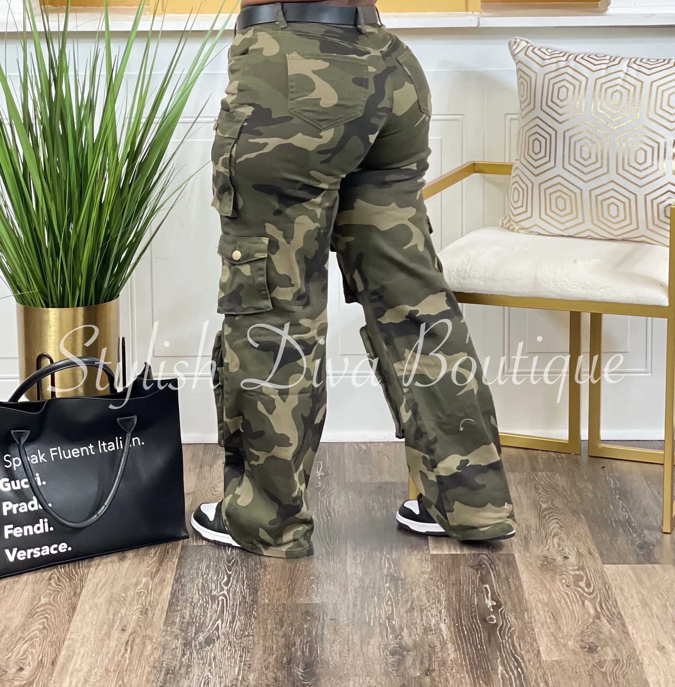 Best Kept Secret Camo Cargo Pants up to 3XL