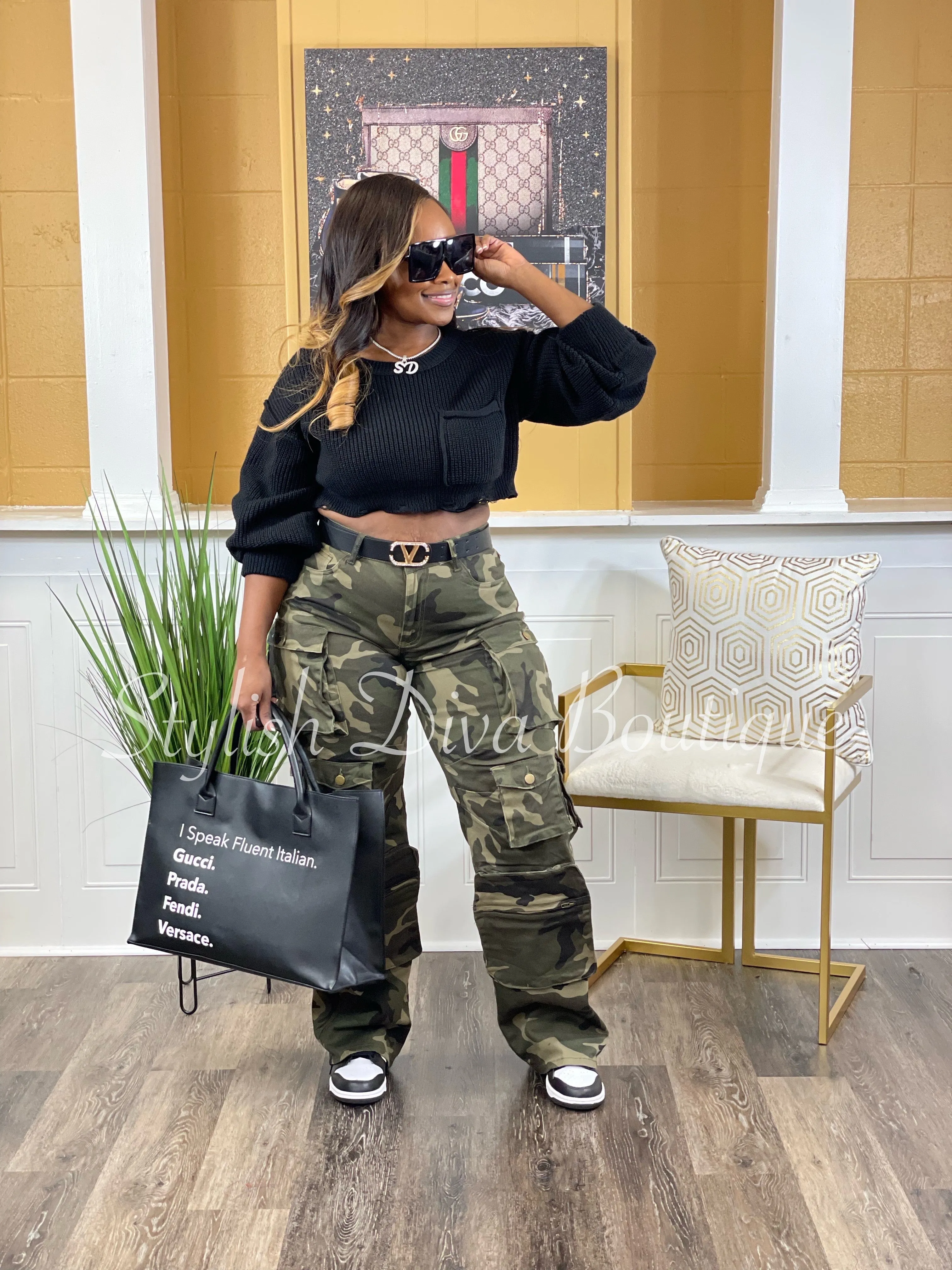 Best Kept Secret Camo Cargo Pants up to 3XL