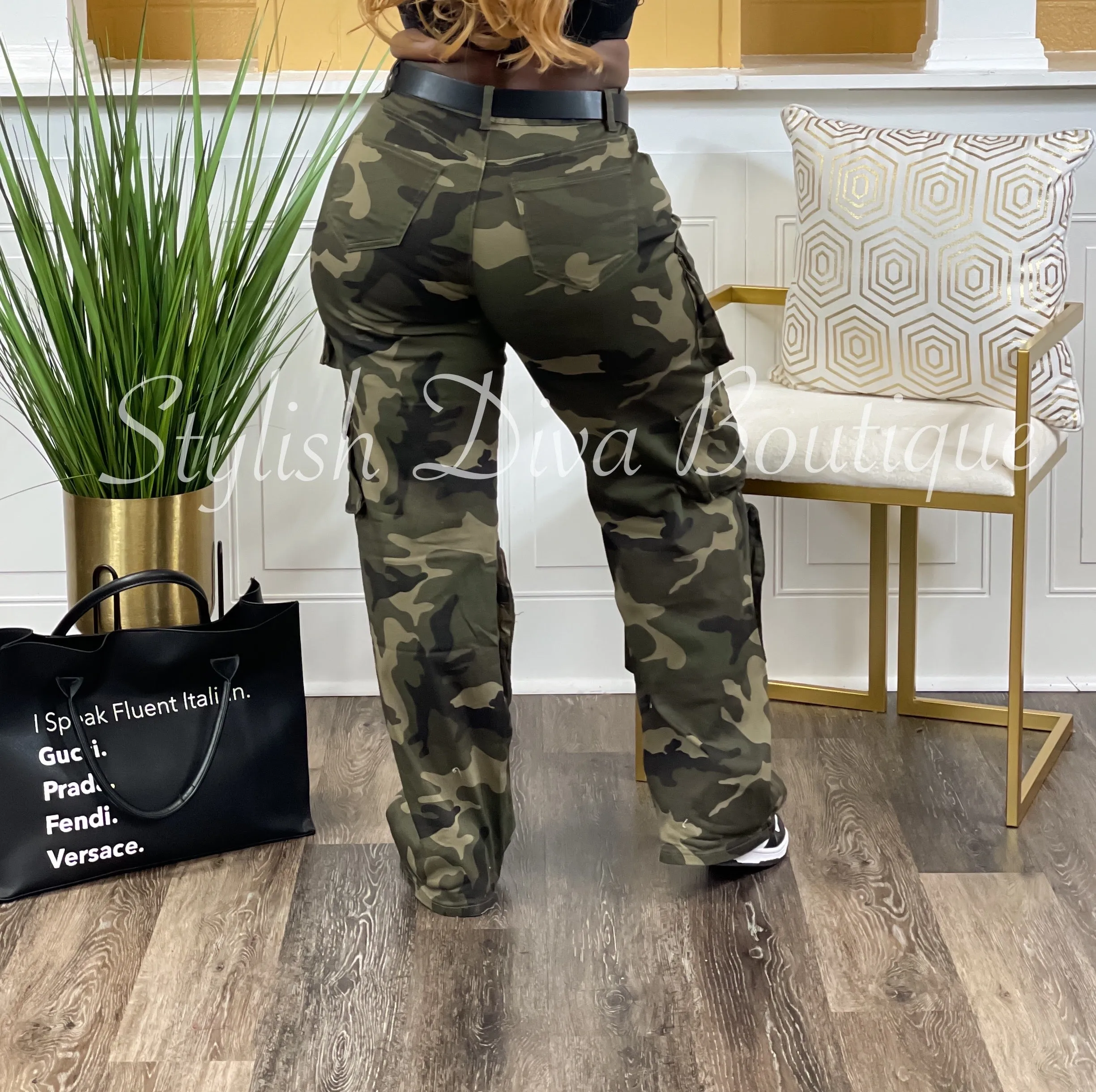 Best Kept Secret Camo Cargo Pants up to 3XL