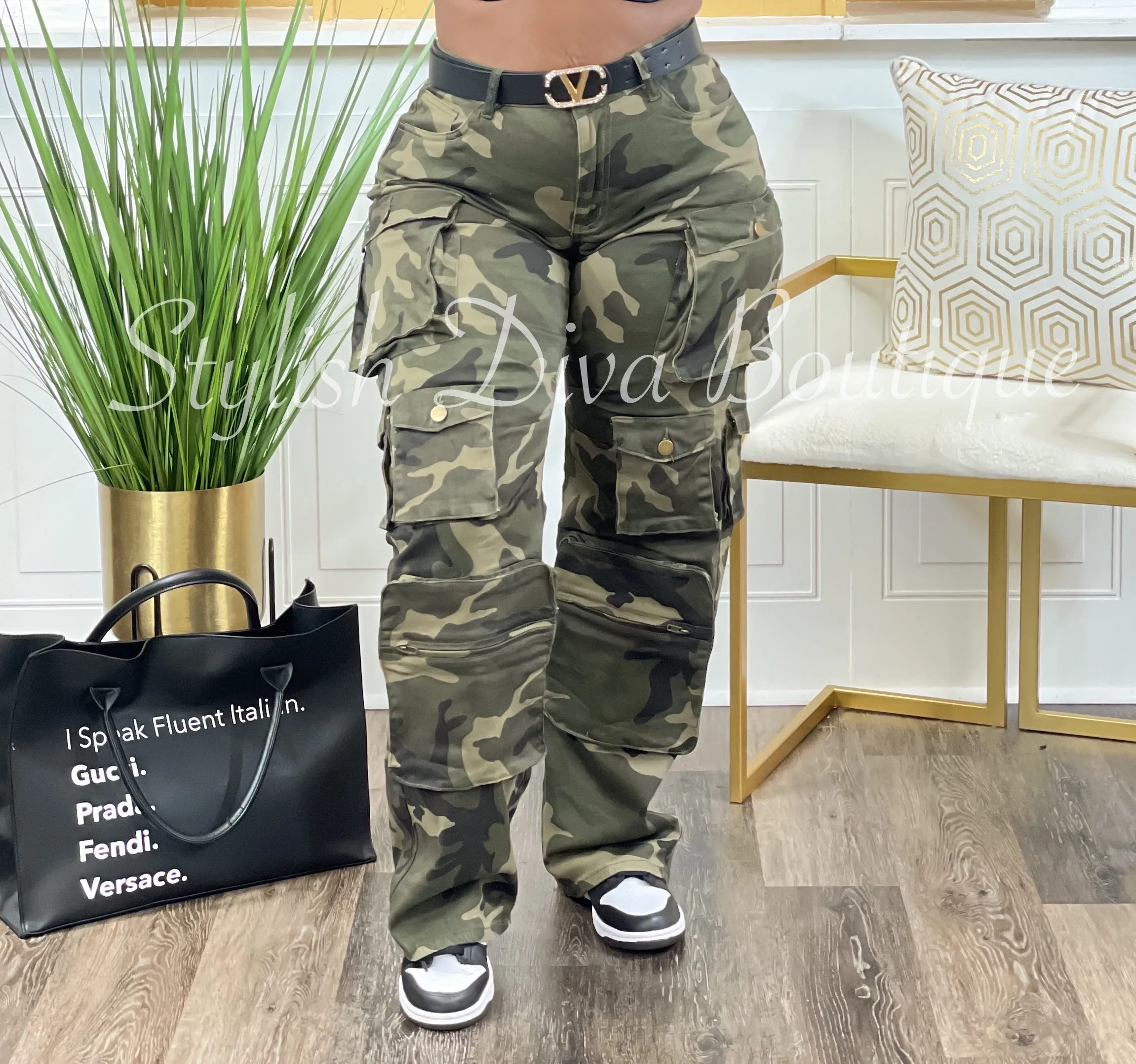 Best Kept Secret Camo Cargo Pants up to 3XL