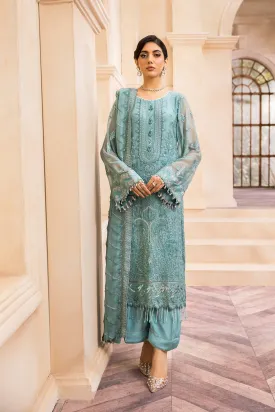 Blue Salwar Kameez with Beautiful Embellishments #PF446