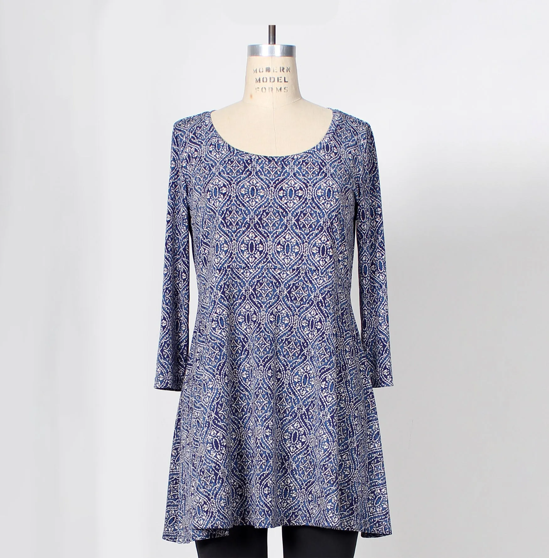 Bohemian Print Empire Waist Dress