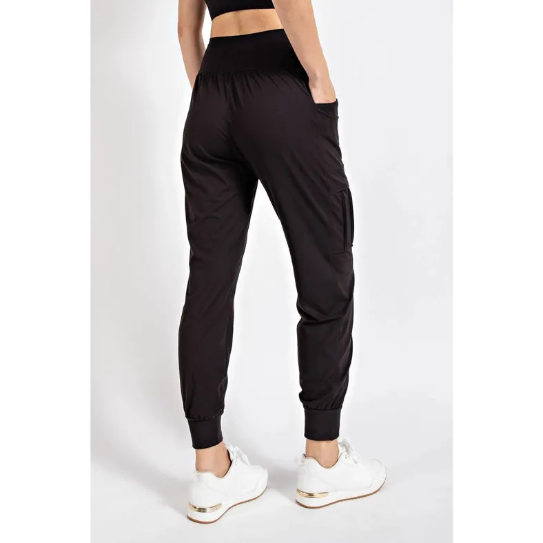 Butter Jogger with Side Pockets  Black