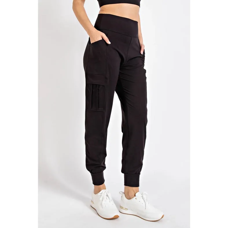 Butter Jogger with Side Pockets  Black