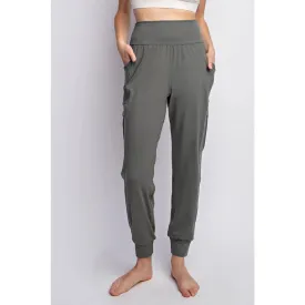 Butter Jogger with Side Pockets Grey Sage