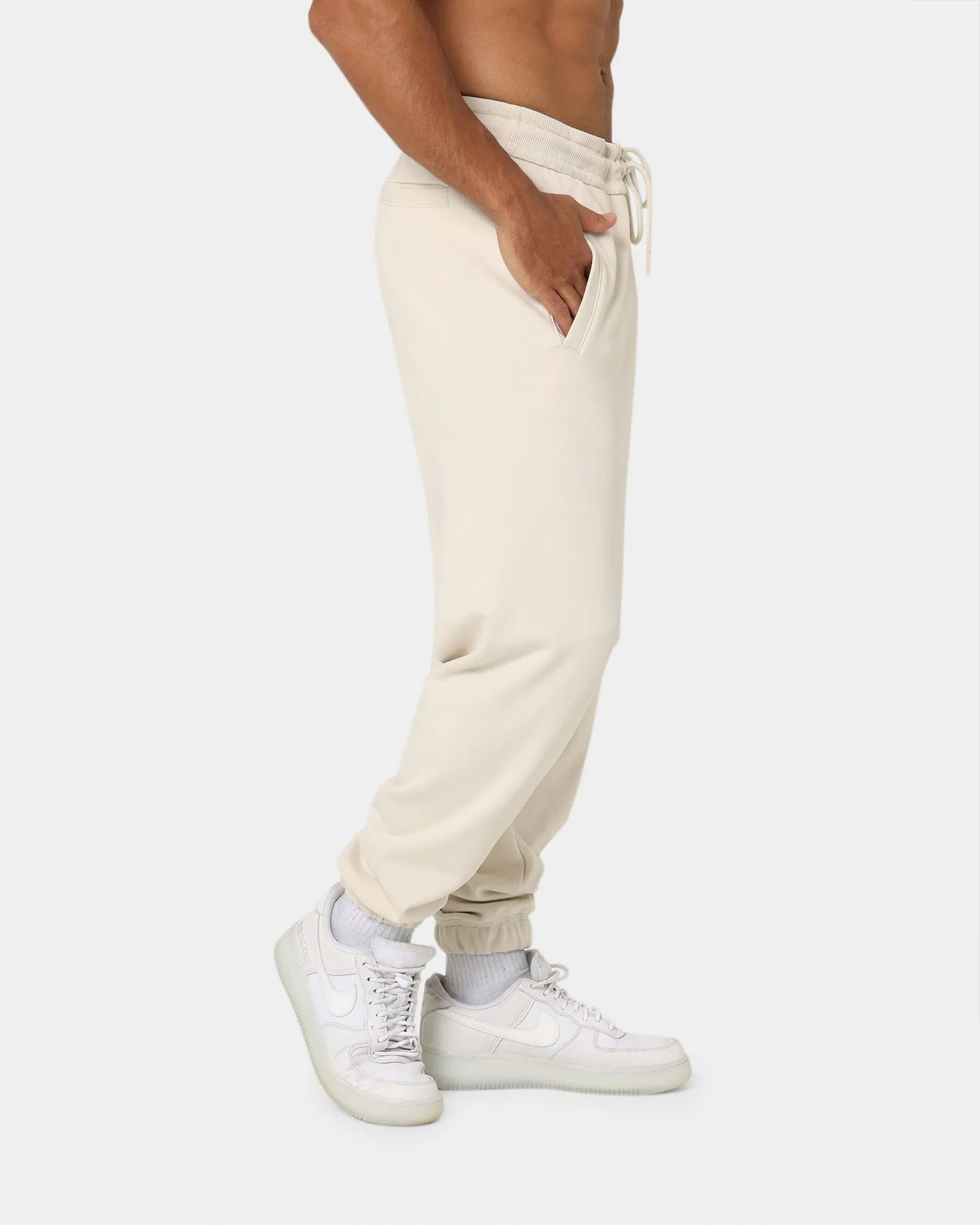 Calvin Klein Two Tone Monogram HWK Pants Eggshell