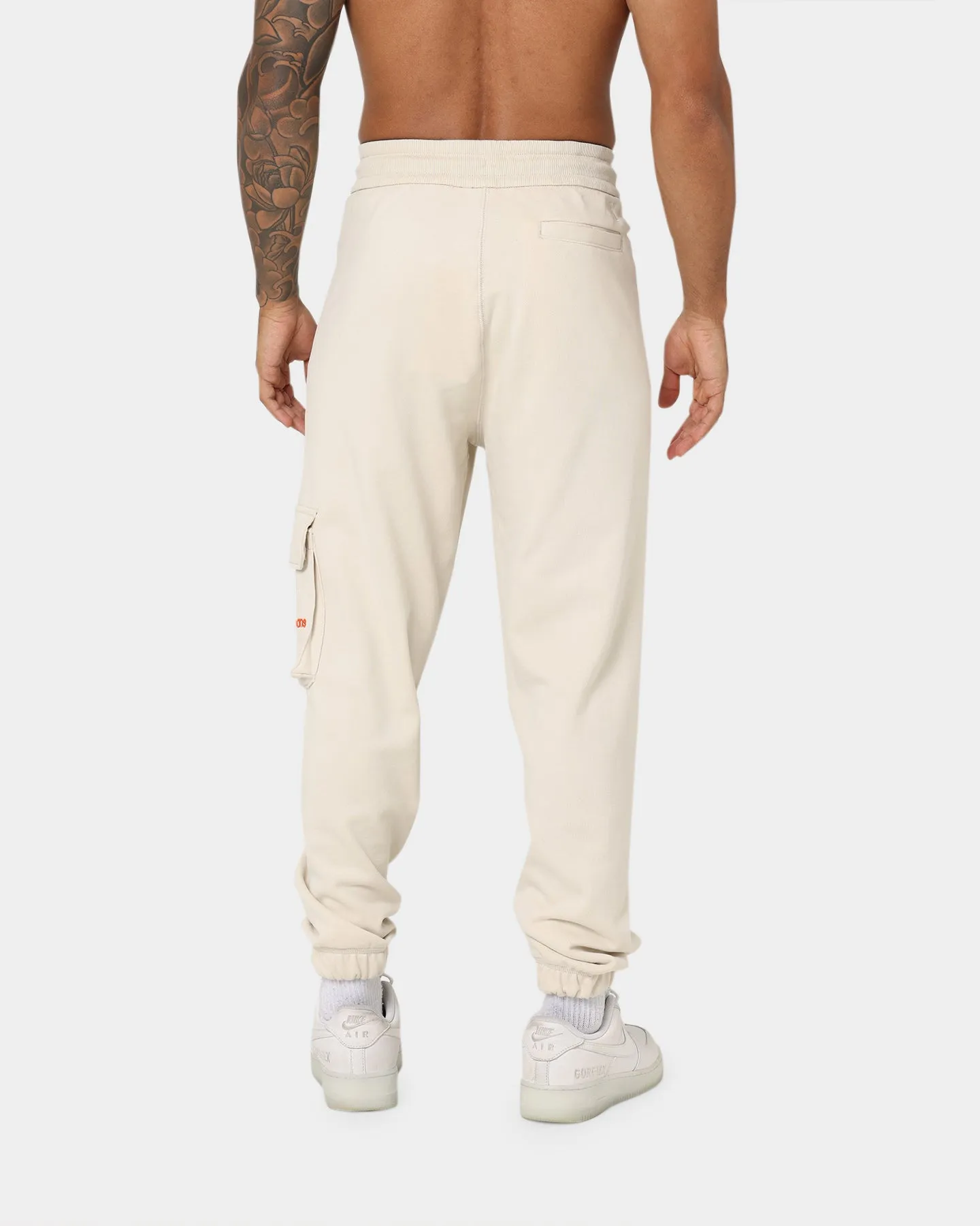 Calvin Klein Two Tone Monogram HWK Pants Eggshell