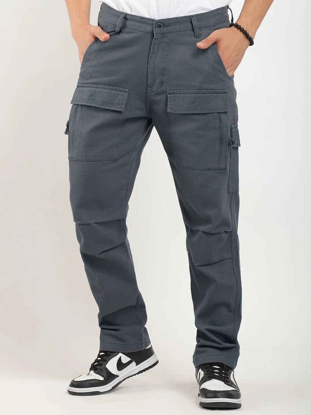 Cambridge Gear Dark Ash Grey Cotton Cargo