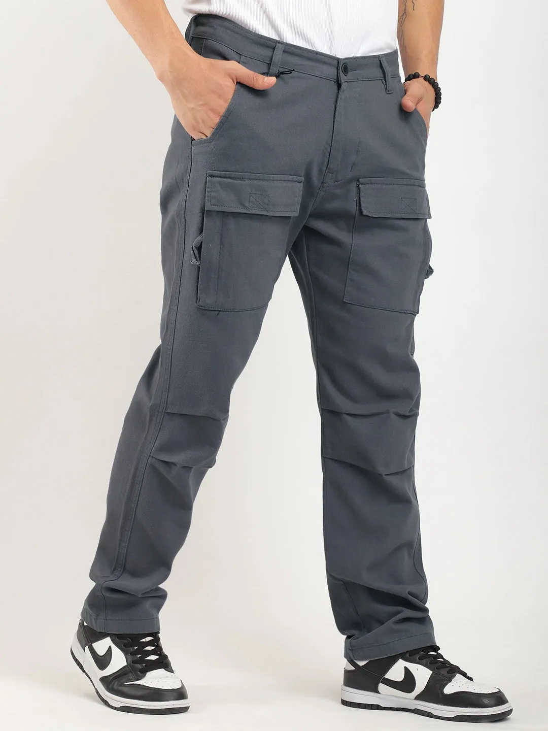 Cambridge Gear Dark Ash Grey Cotton Cargo