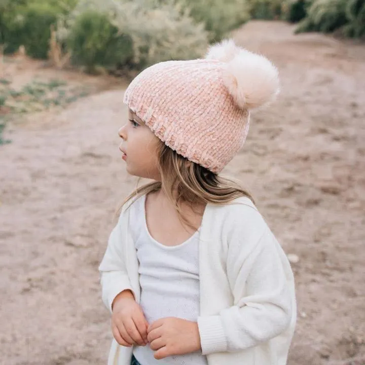 Champagne Chenille Beanie Hat for Babies, Toddlers & Kids