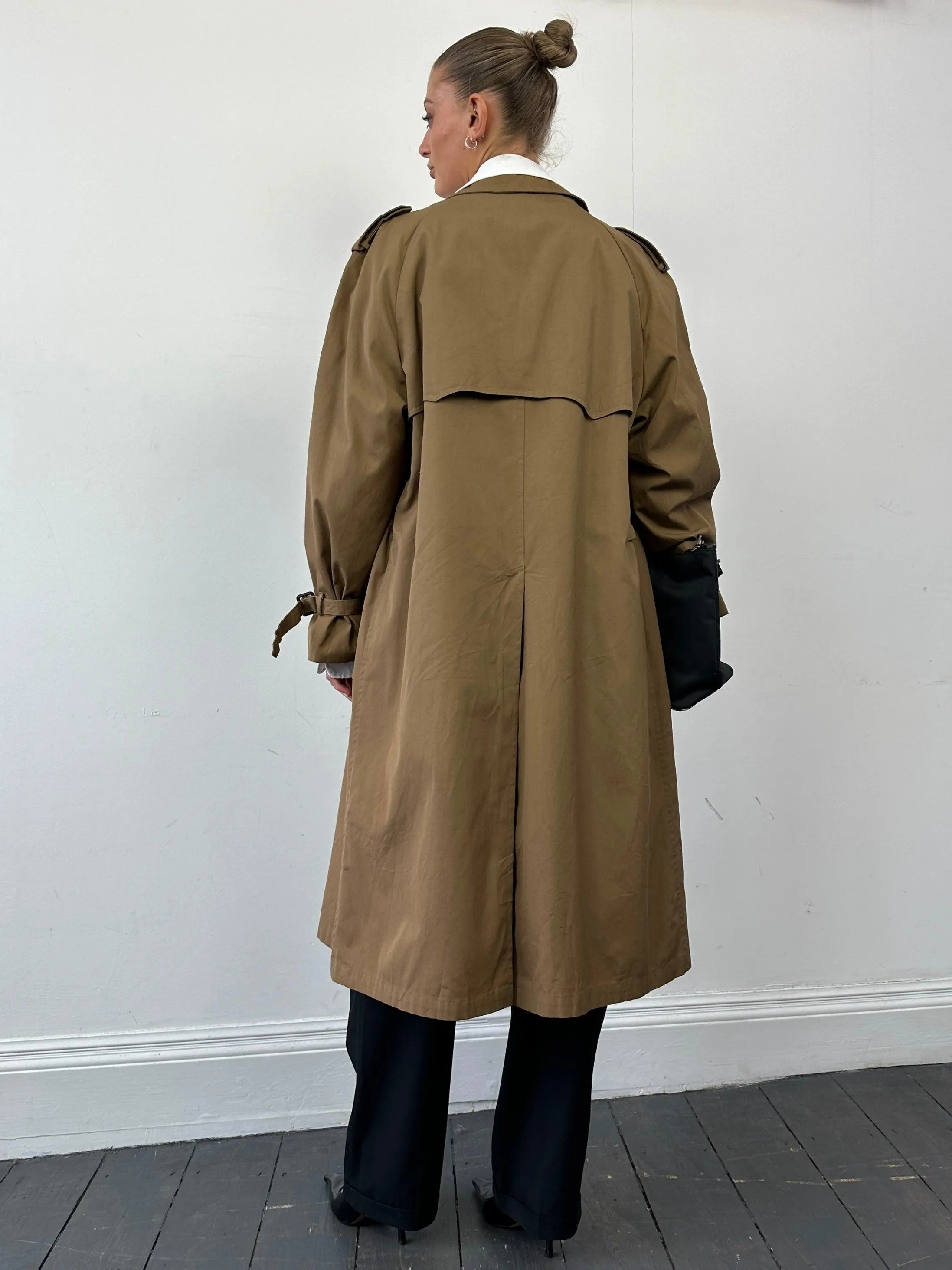 Christian Dior Cotton Double Breasted Trench Coat - L