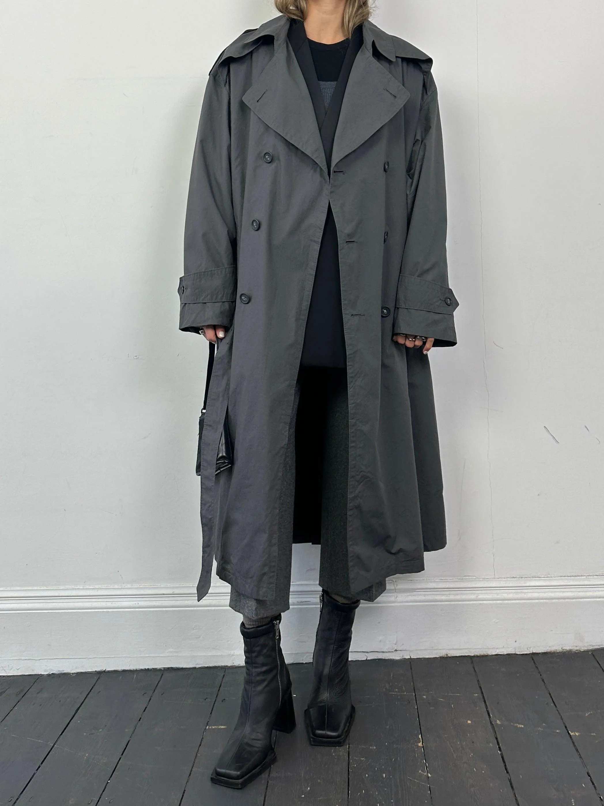 Christian Dior Monsieur Cotton Double Breasted Belted Trench Coat - XL