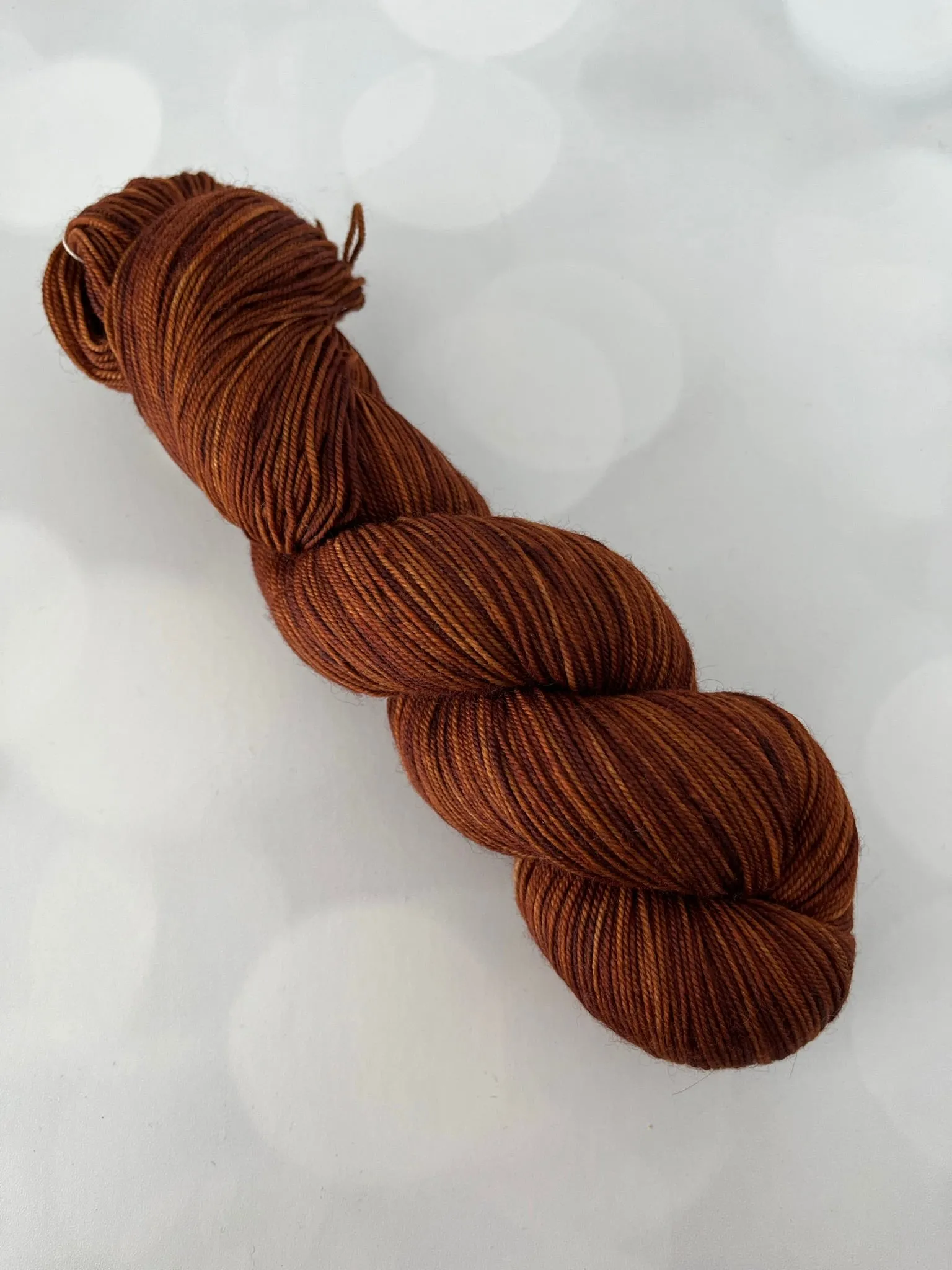 Copper Cove, Treasured Yak Toes Sock Yarn, orange yarn