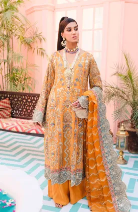 Elegant Fancy Kameez Salwar in Orange Shade #PF379