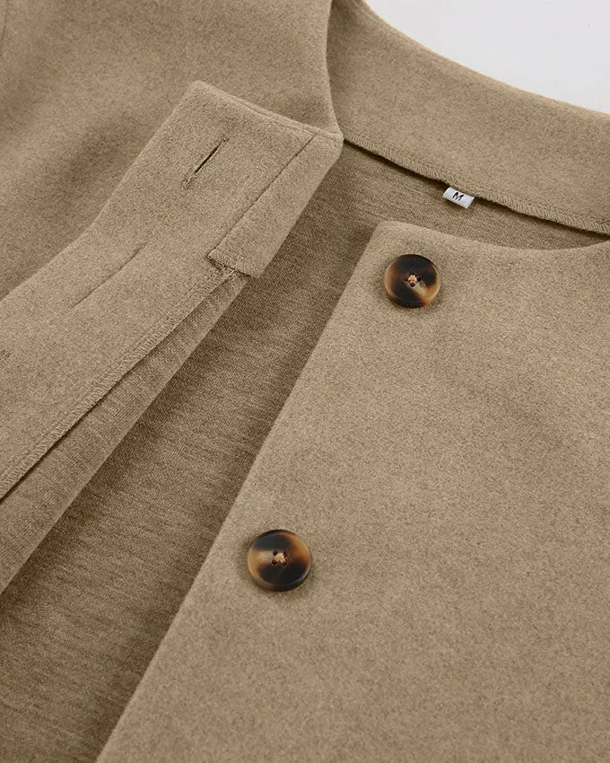 elveswallet Brown Relaxed-fit Short Wool Coat