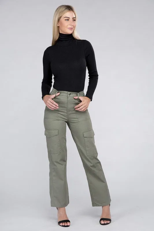 Everyday Wear Elastic-Waist Cargo Pants // 3 Colors