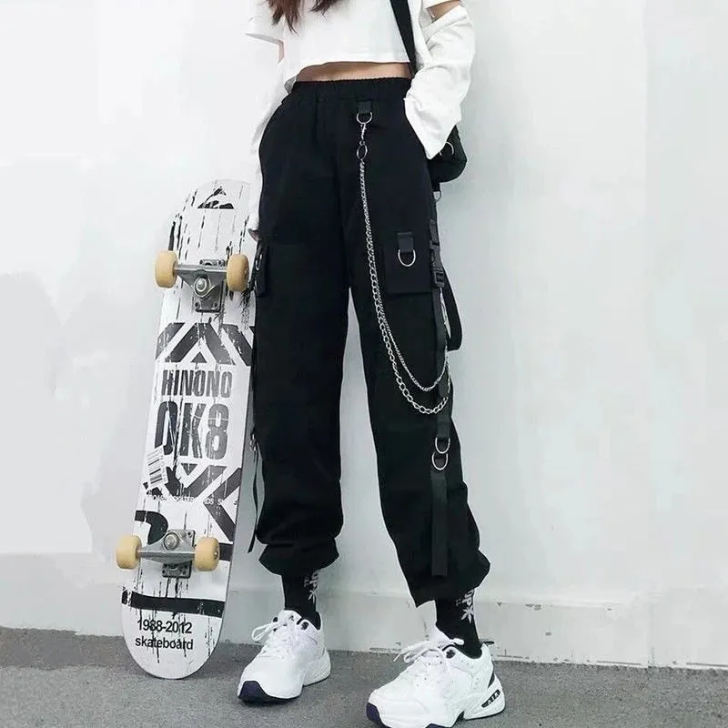 Funki Buys | Pants | Women's Harajuku Streetwear Cargo Pants