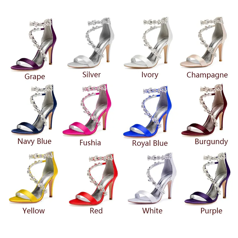 Funki Buys | Shoes | Women's Satin Crystal Bridal Prom Stilettos