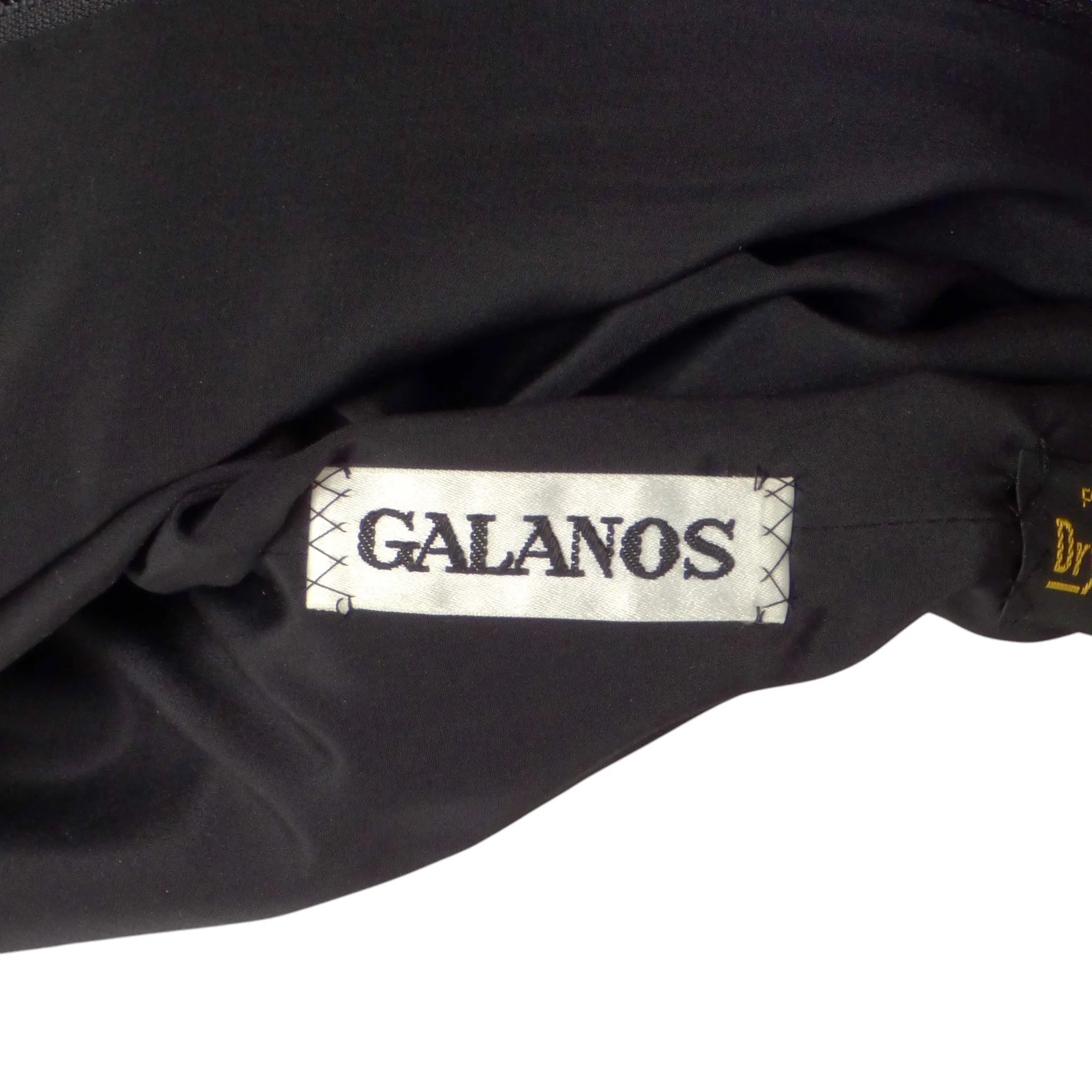 GALANOS- 1980s Black Wool Coat Dress, Size 10