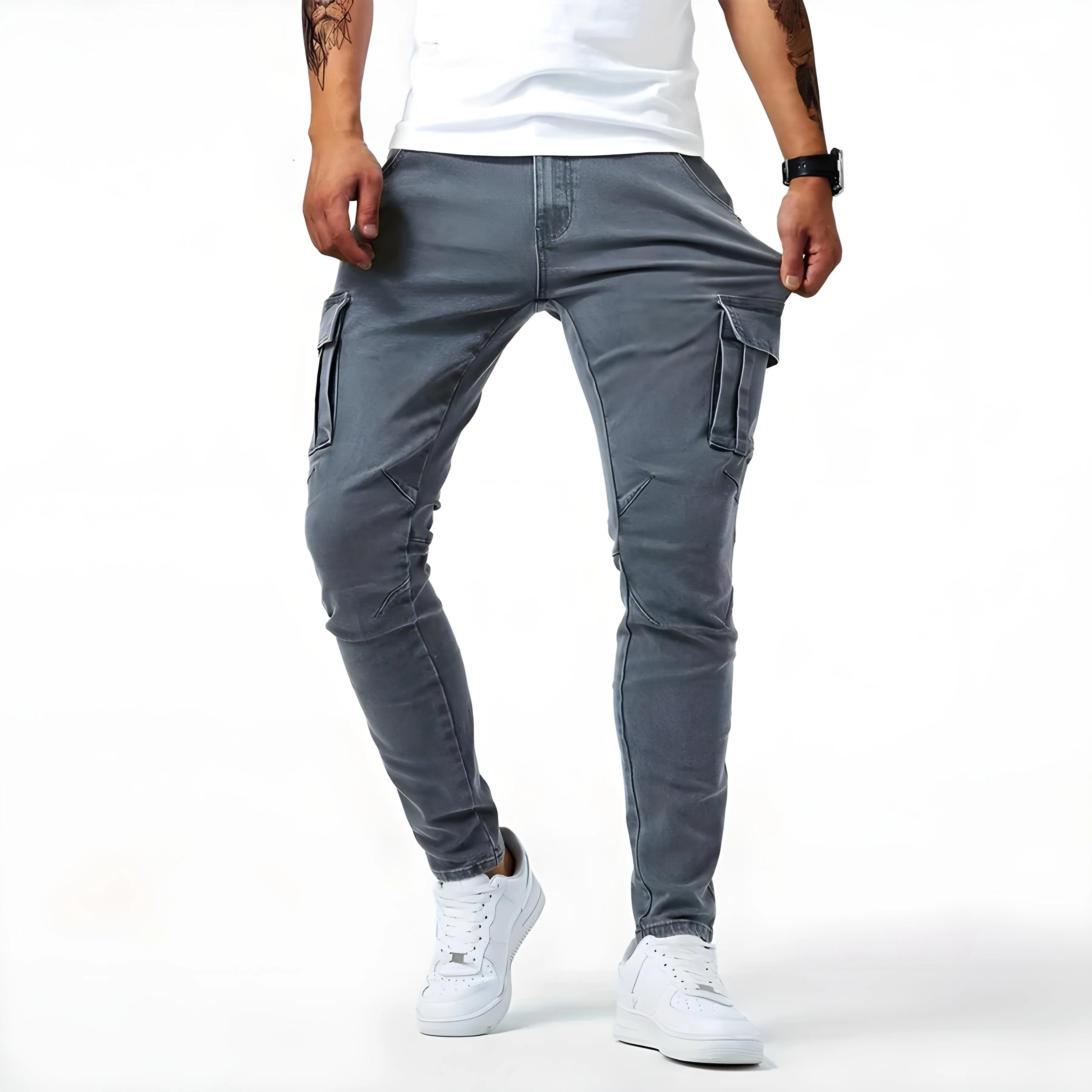 Hadrien | Stretch Denim Cargo