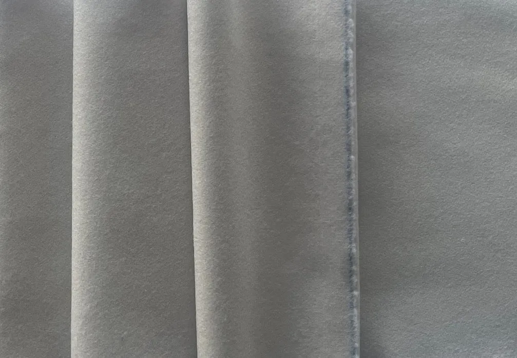 High-End Twilight Greige Wool & Cashmere Melton Coating (Made in Italy)