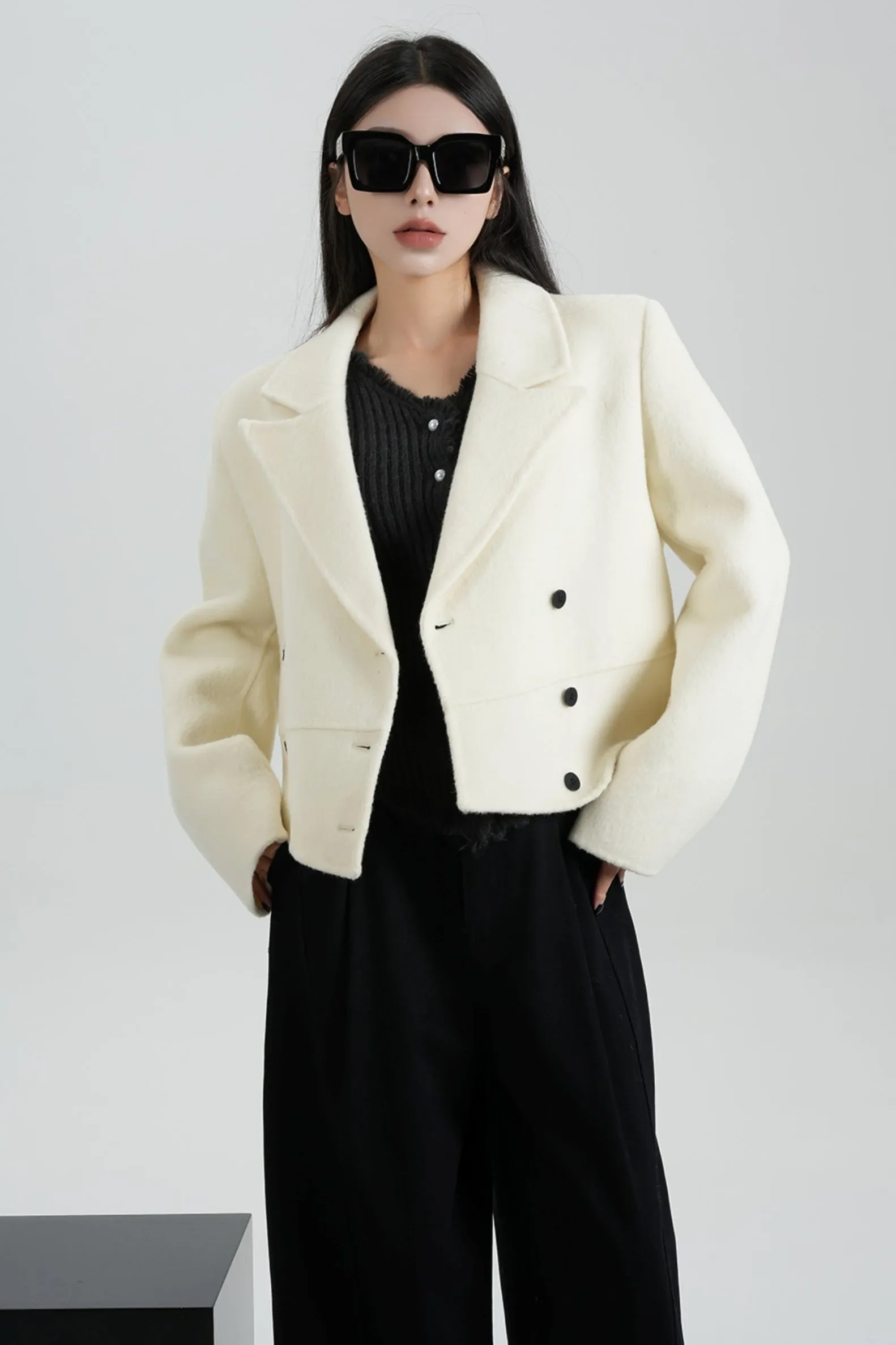 High-Quality Short Wool Coat