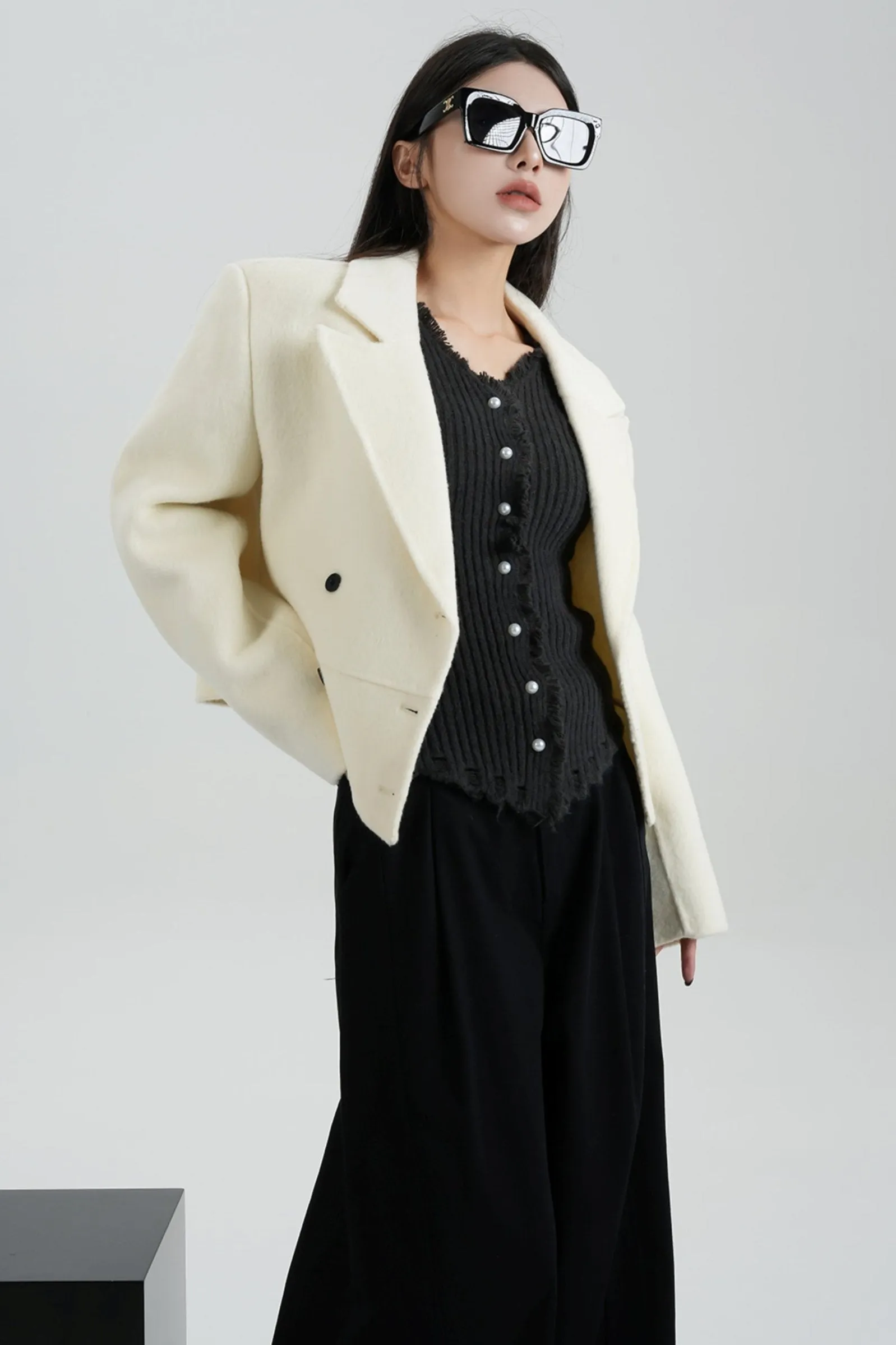 High-Quality Short Wool Coat