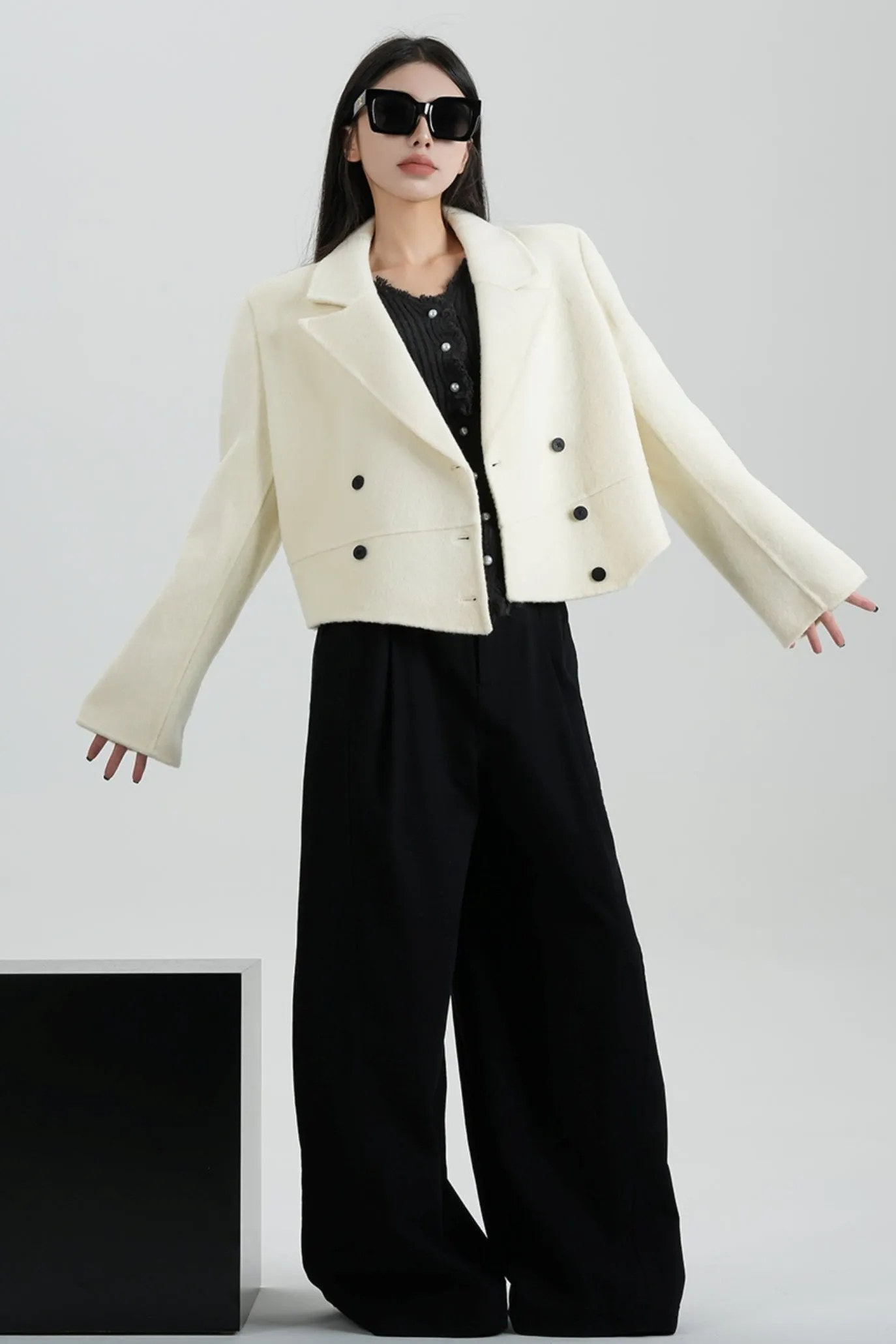 High-Quality Short Wool Coat