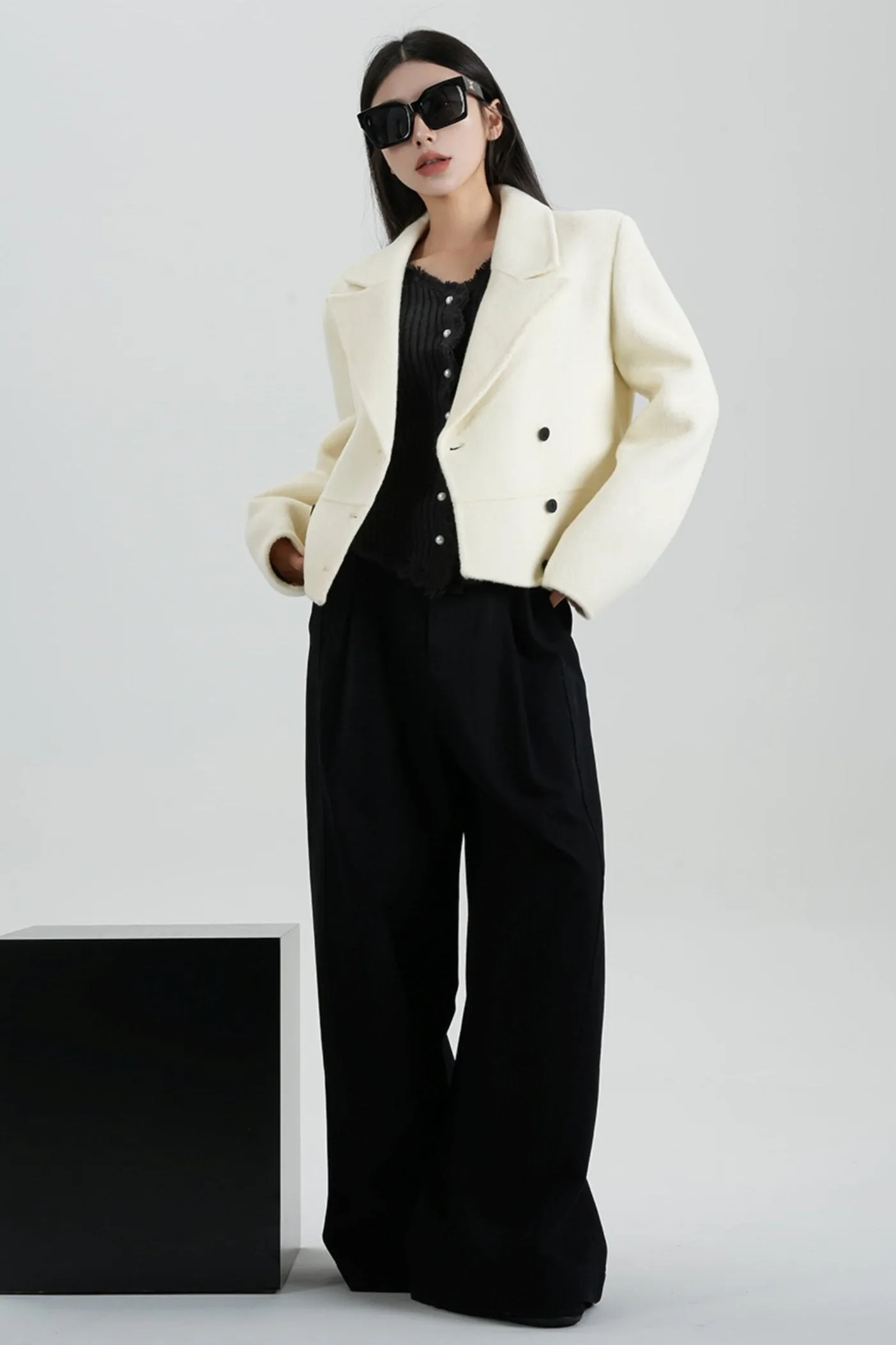 High-Quality Short Wool Coat