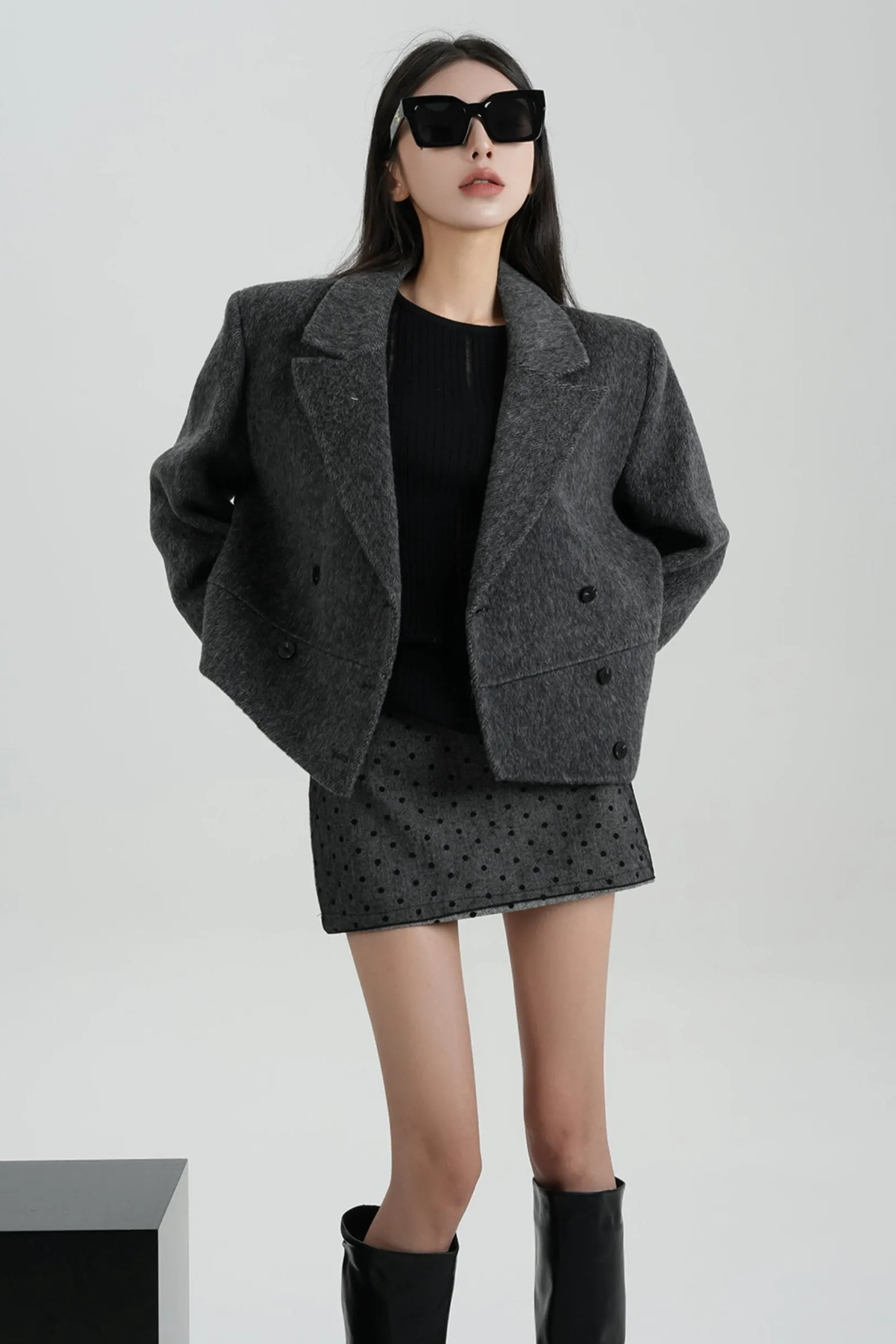 High-Quality Short Wool Coat