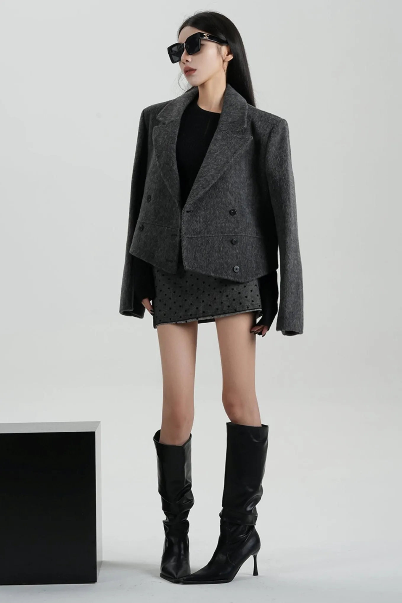 High-Quality Short Wool Coat