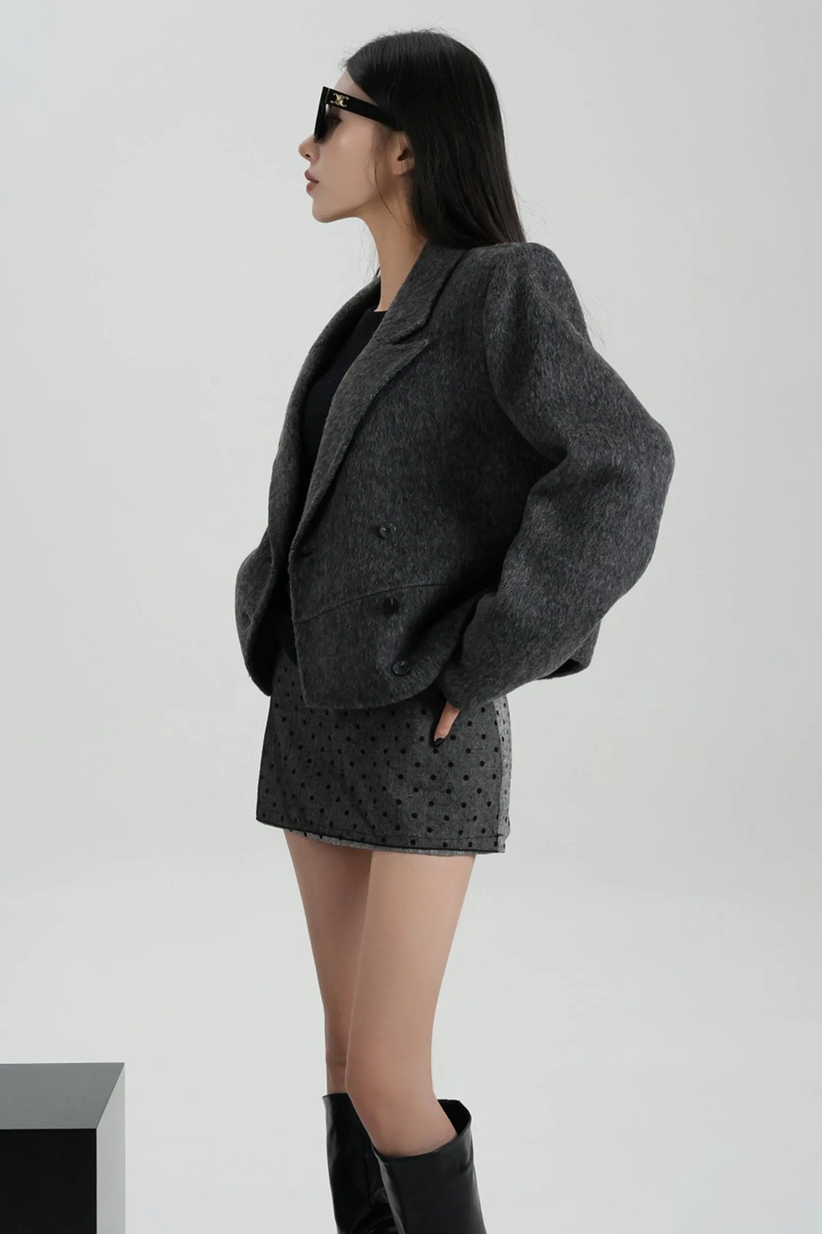 High-Quality Short Wool Coat