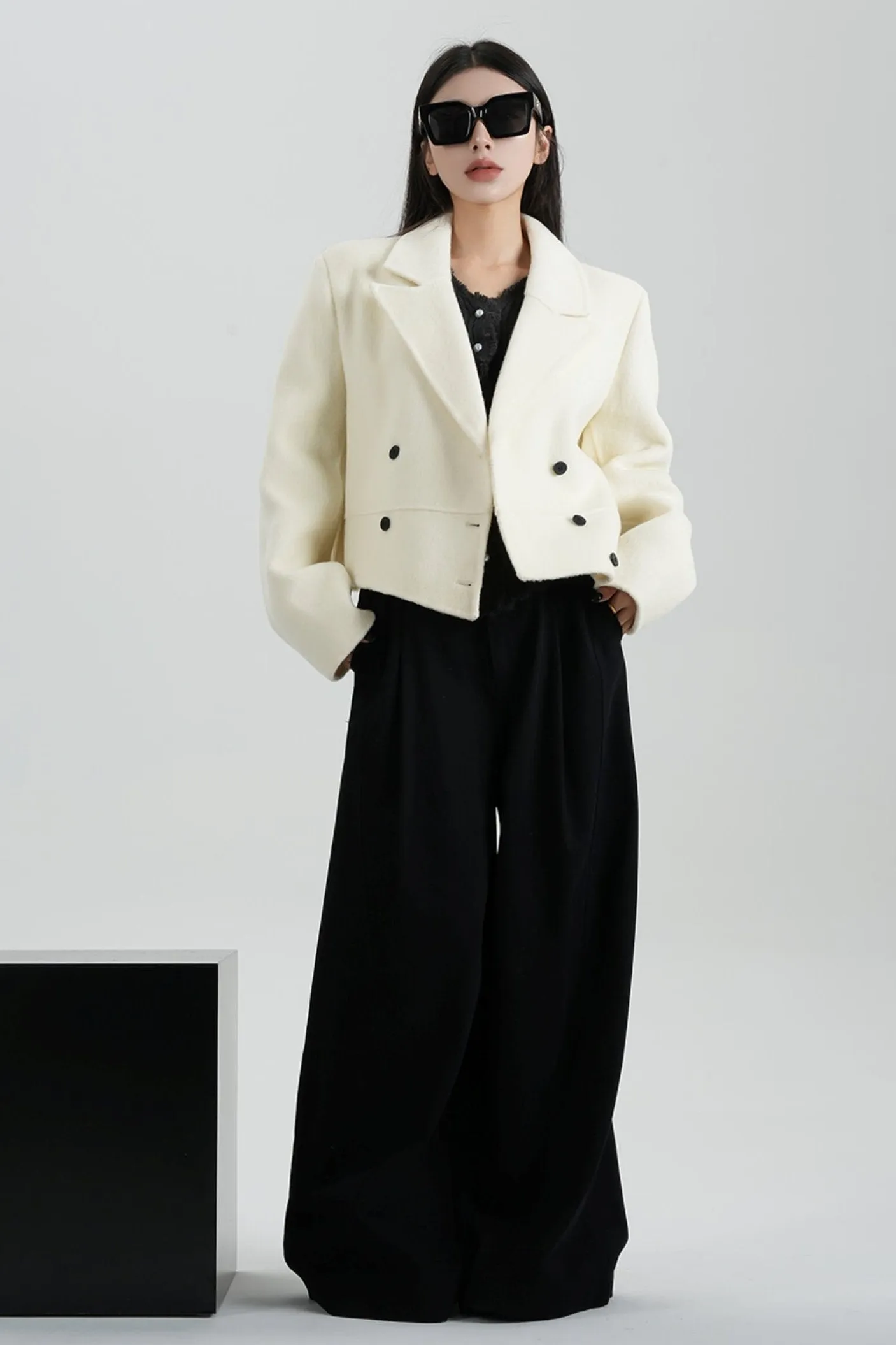 High-Quality Short Wool Coat