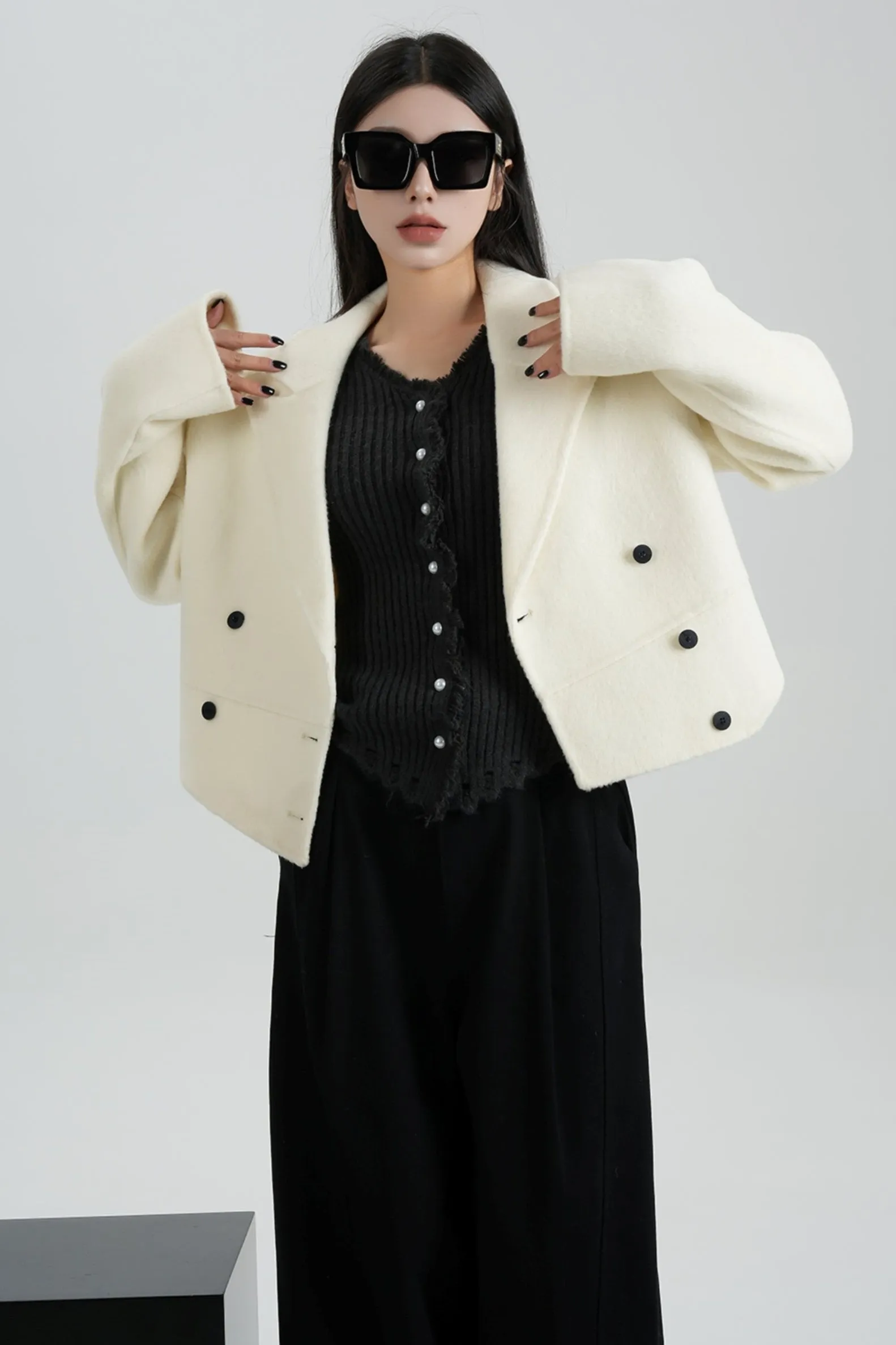 High-Quality Short Wool Coat