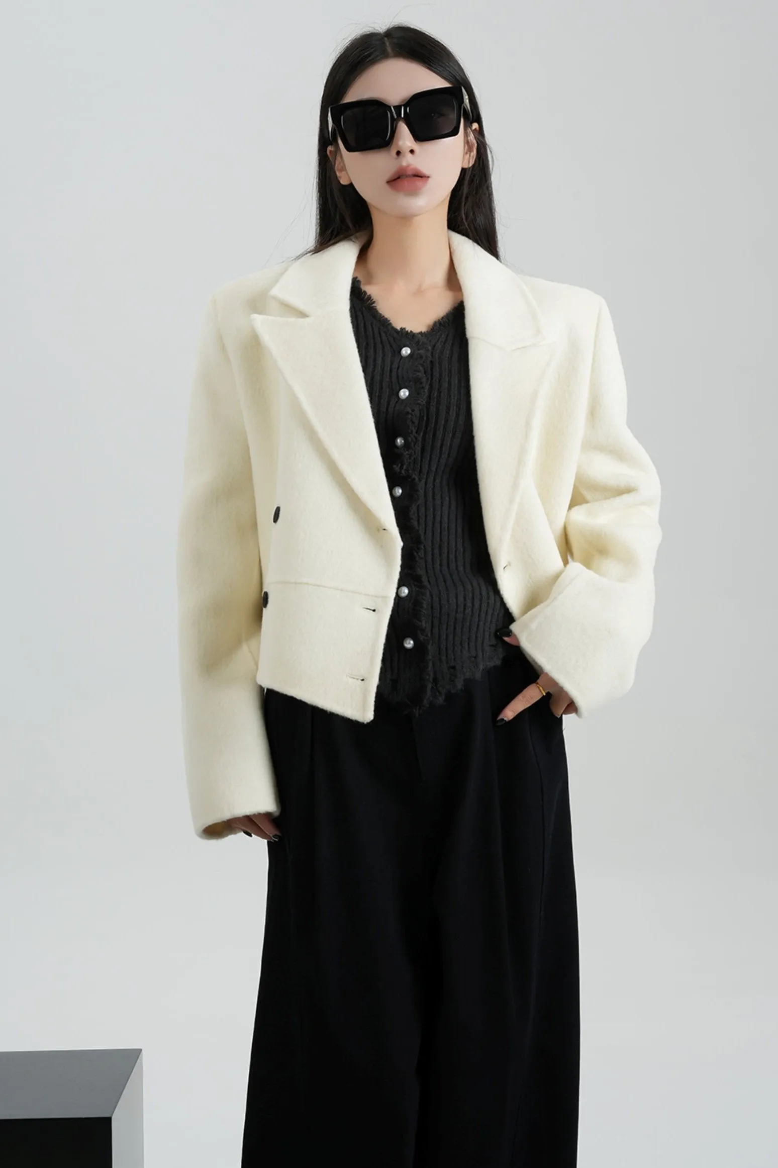 High-Quality Short Wool Coat