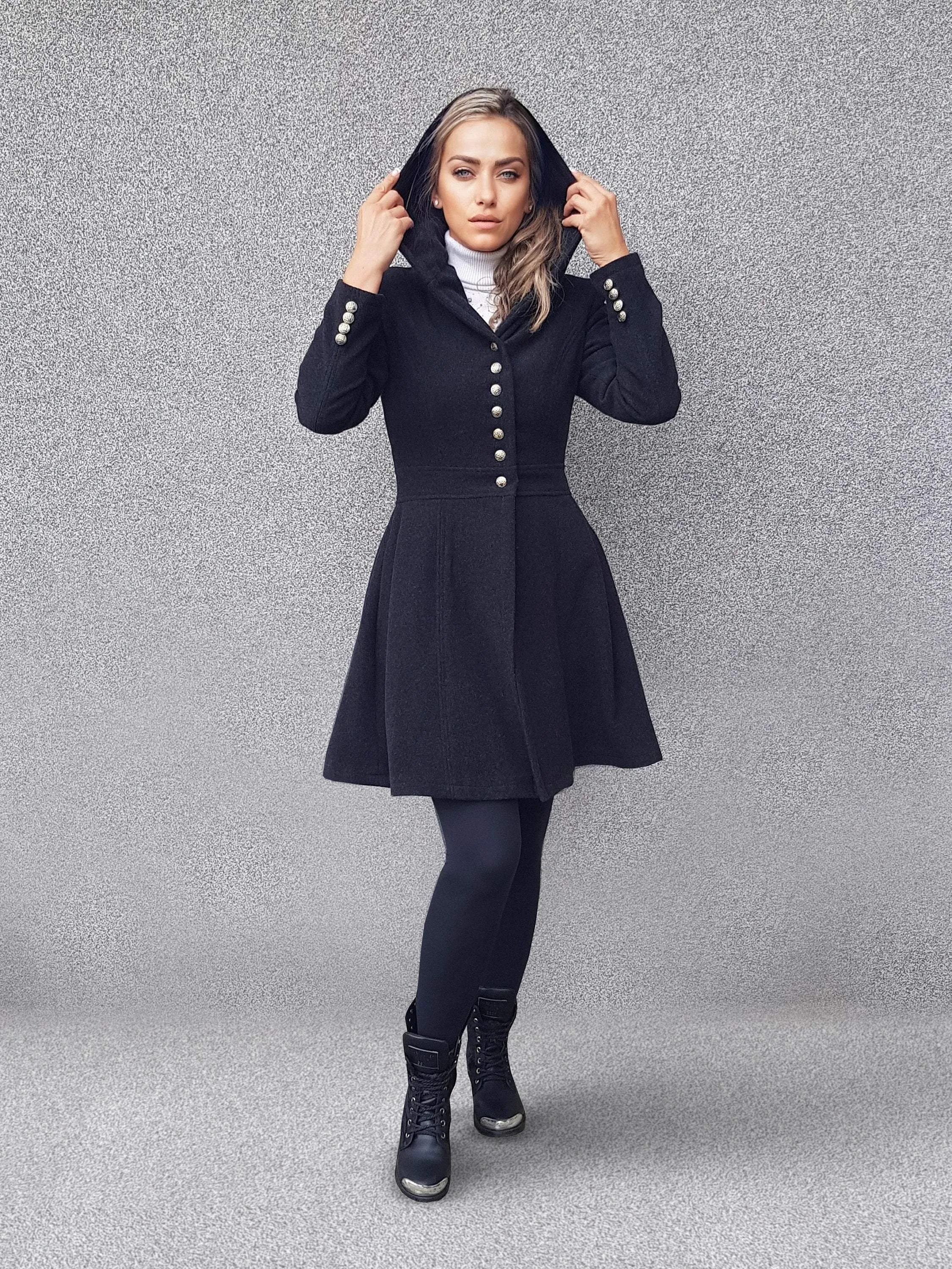 Hooded Wool Coat