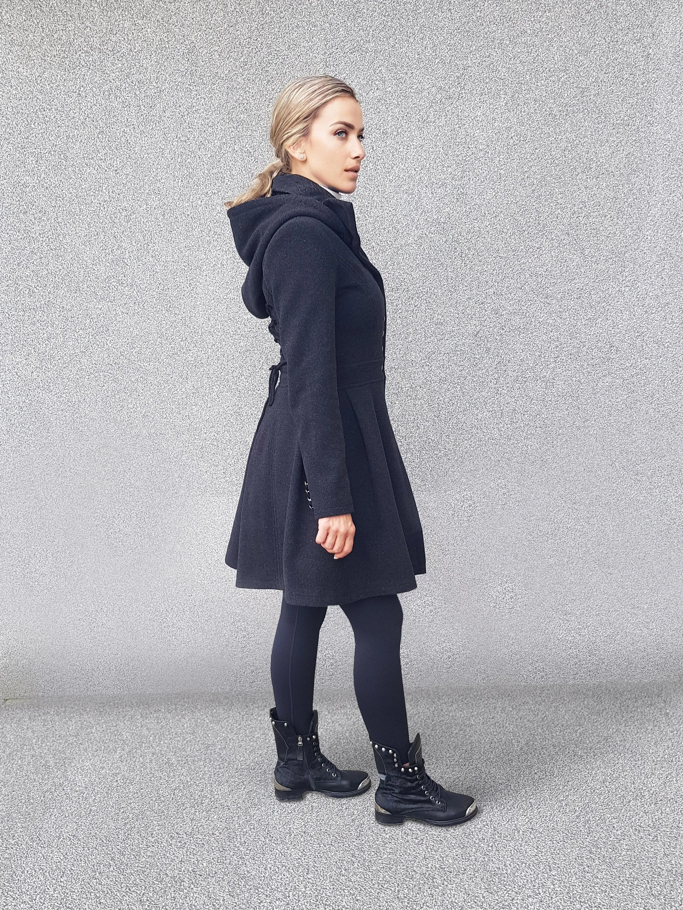 Hooded Wool Coat