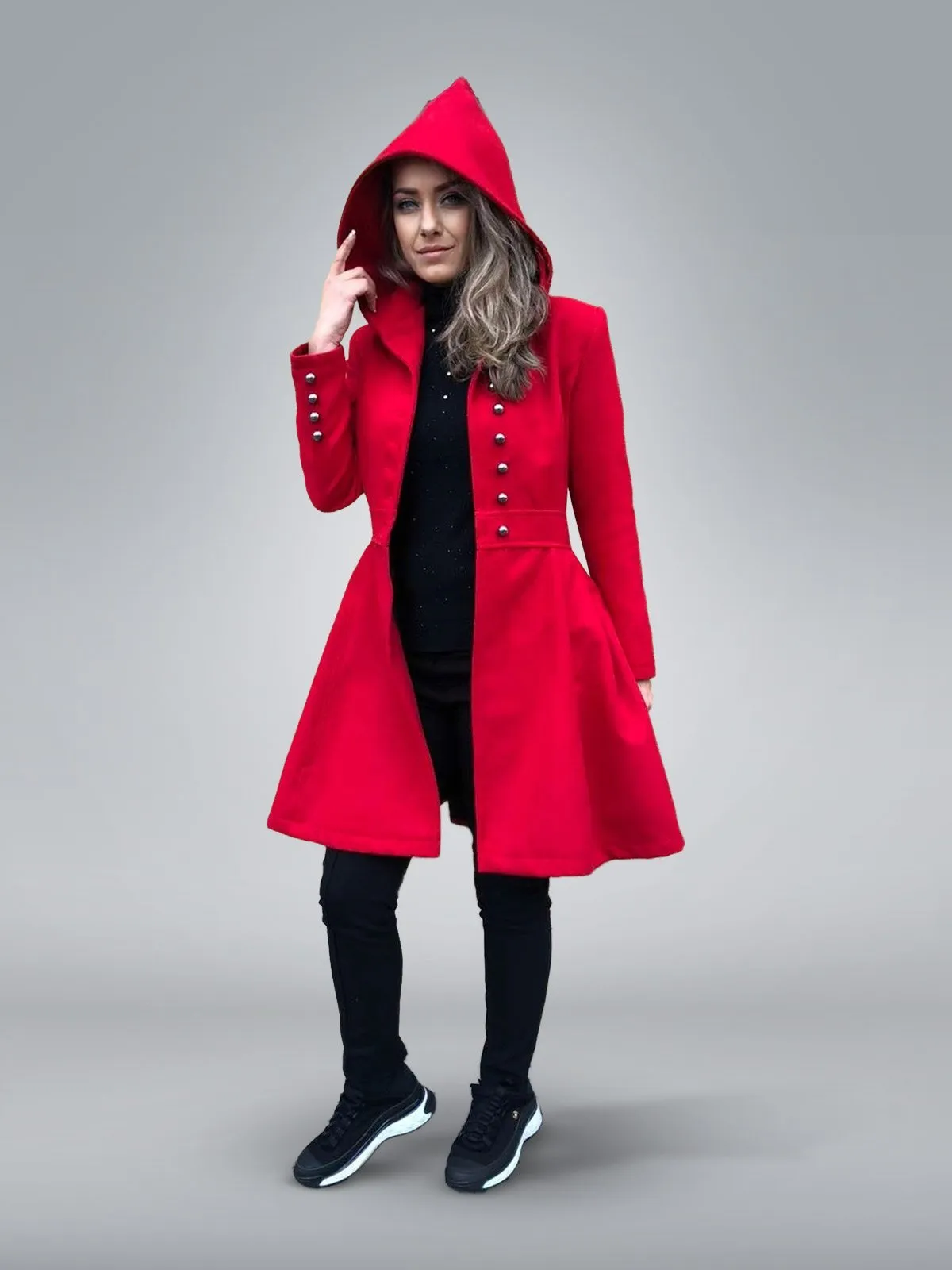 Hooded Wool Coat