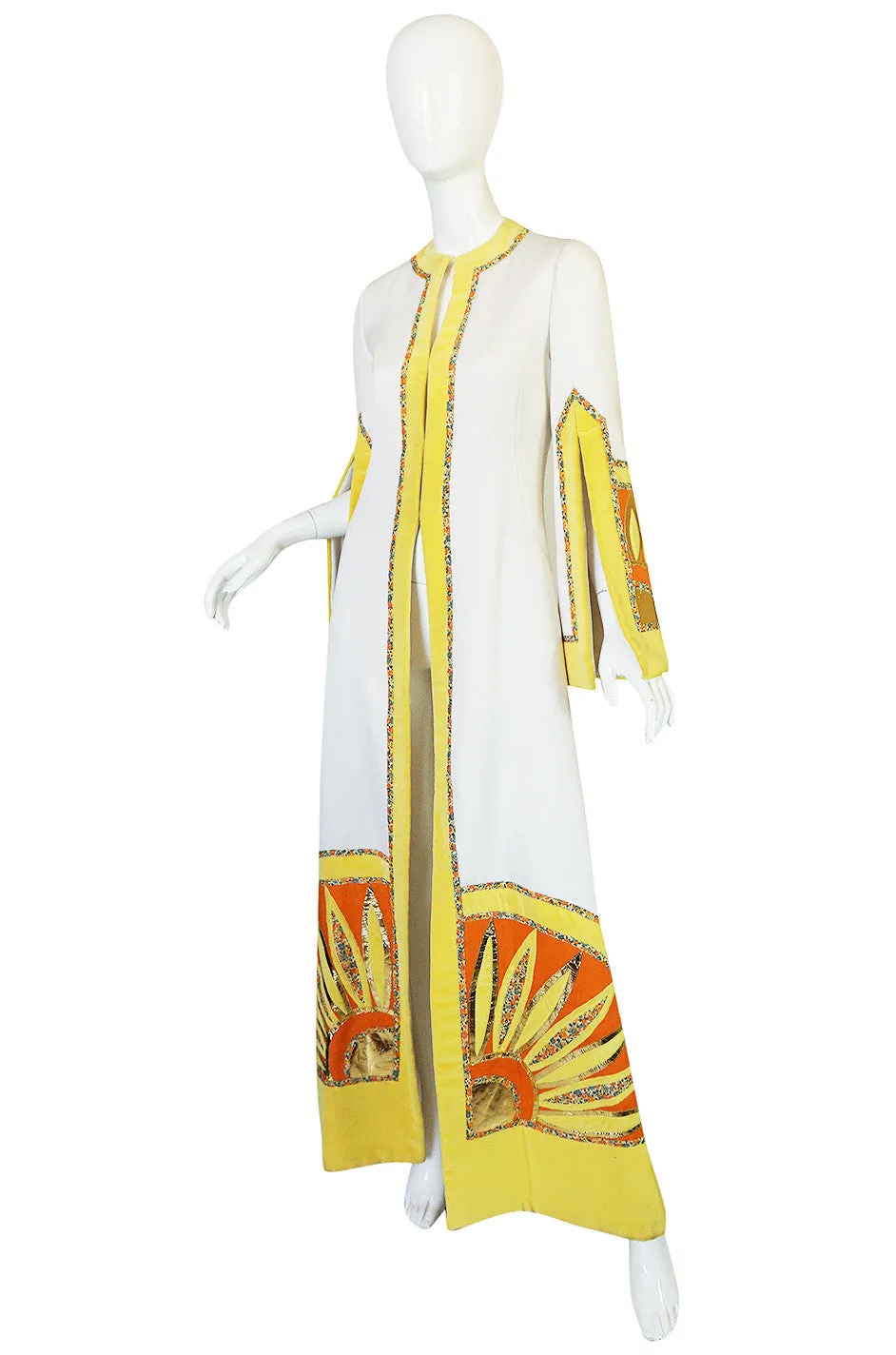 Iconic c.1969-75 Malcolm Starr Quilted Art-to-Wear Coat